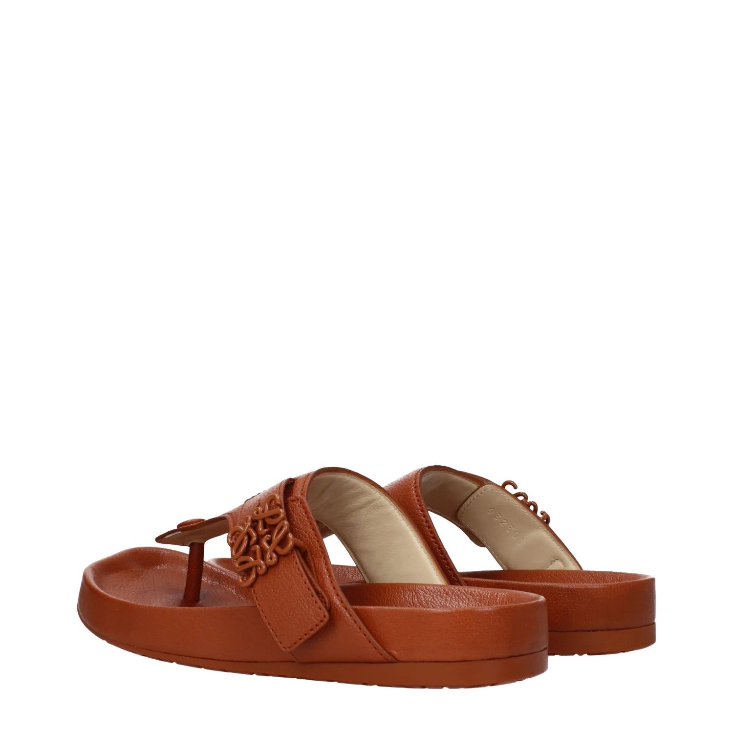Loewe ob1o1e1124 Leather Flip Flops in Brown Size US 4 / IT 34 - 4 Thumbnail