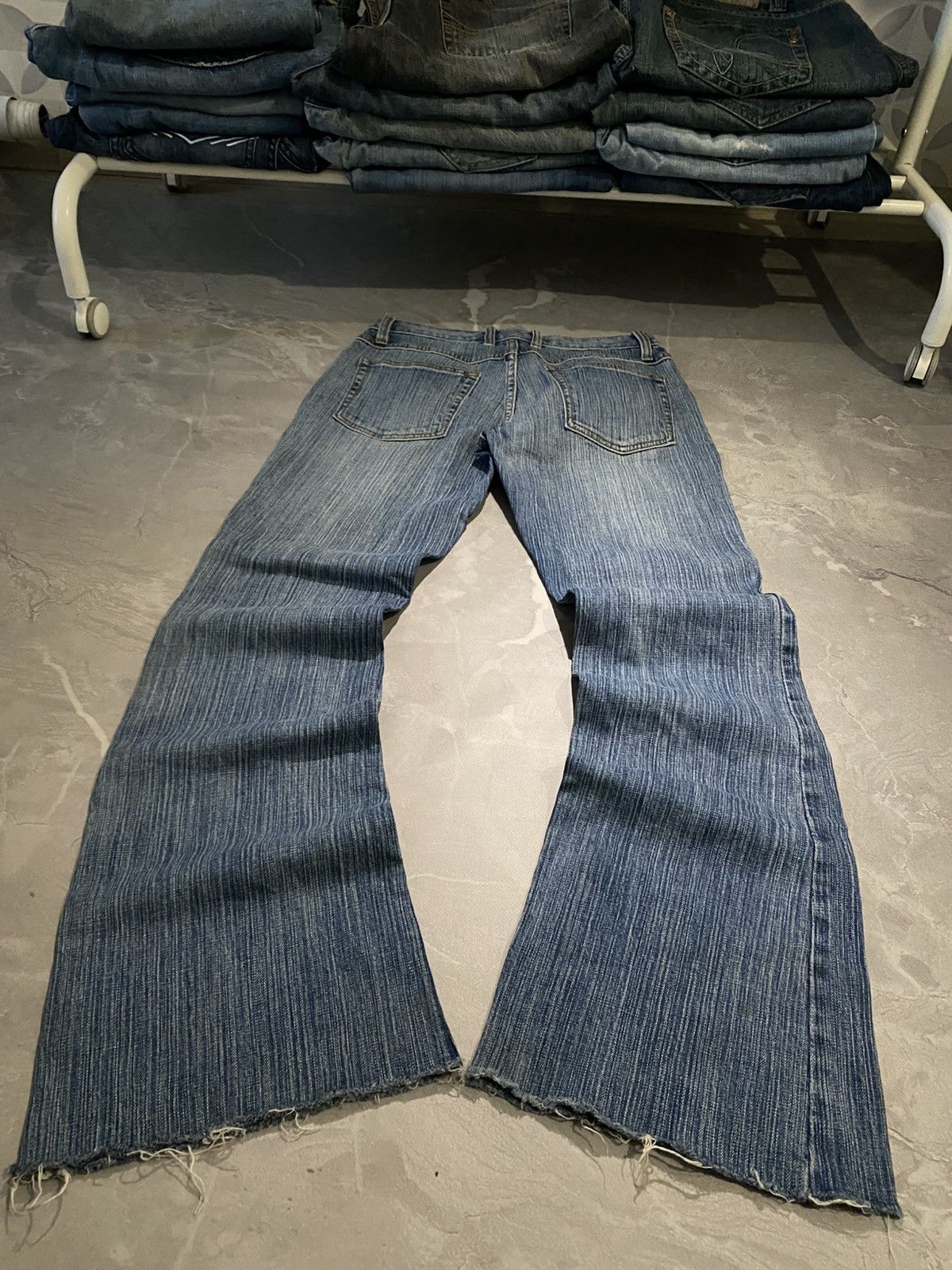 Vintage CRAZY Faded Avant Garde Washed Flared/Hysteric Glamour Style Size US 28 / EU 44 - 5 Thumbnail