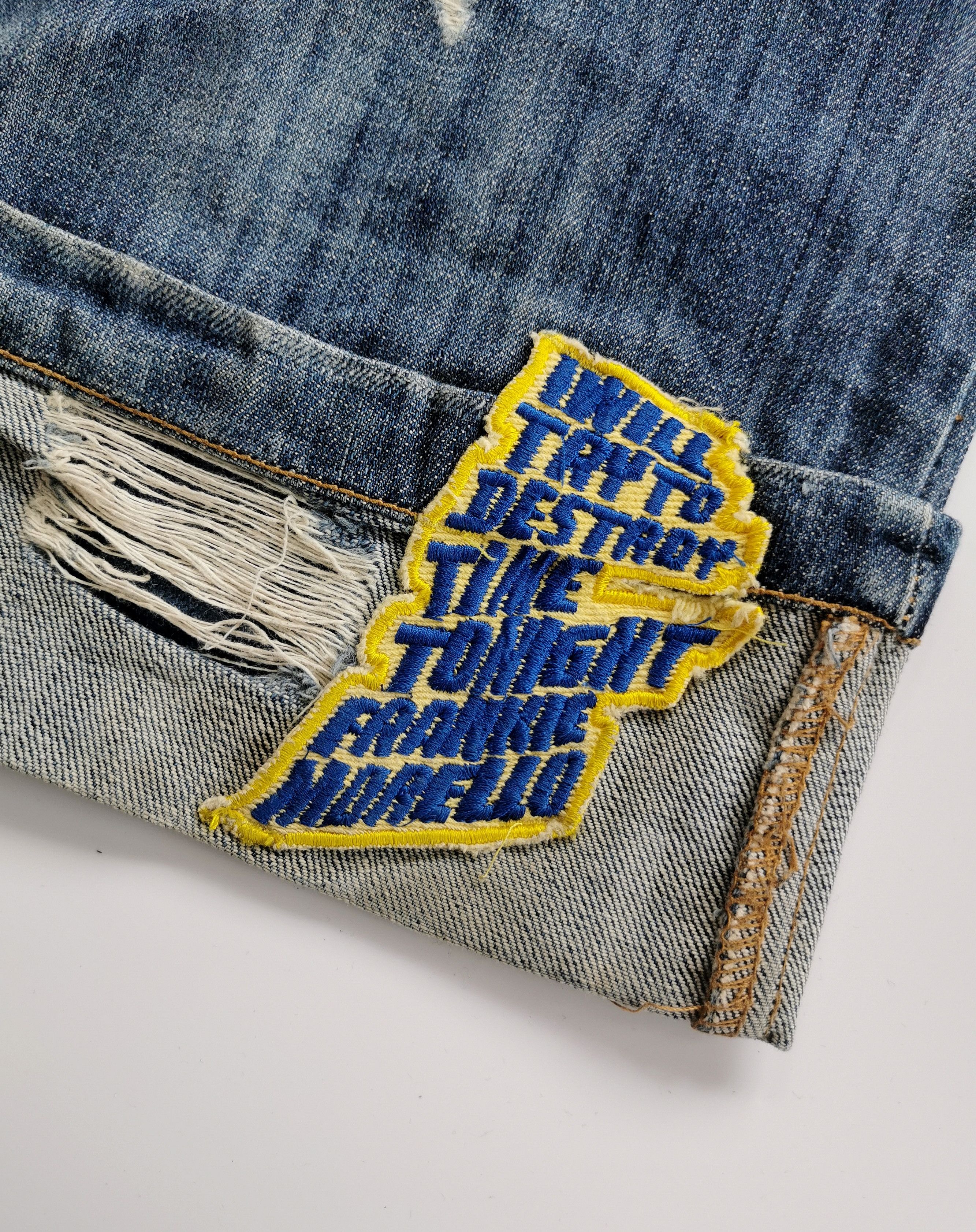 Frankie Morello Frankie Morello Y2K Gimmick Skull Damage Processing Jeans Size US 32 / EU 48 - 1 Thumbnail
