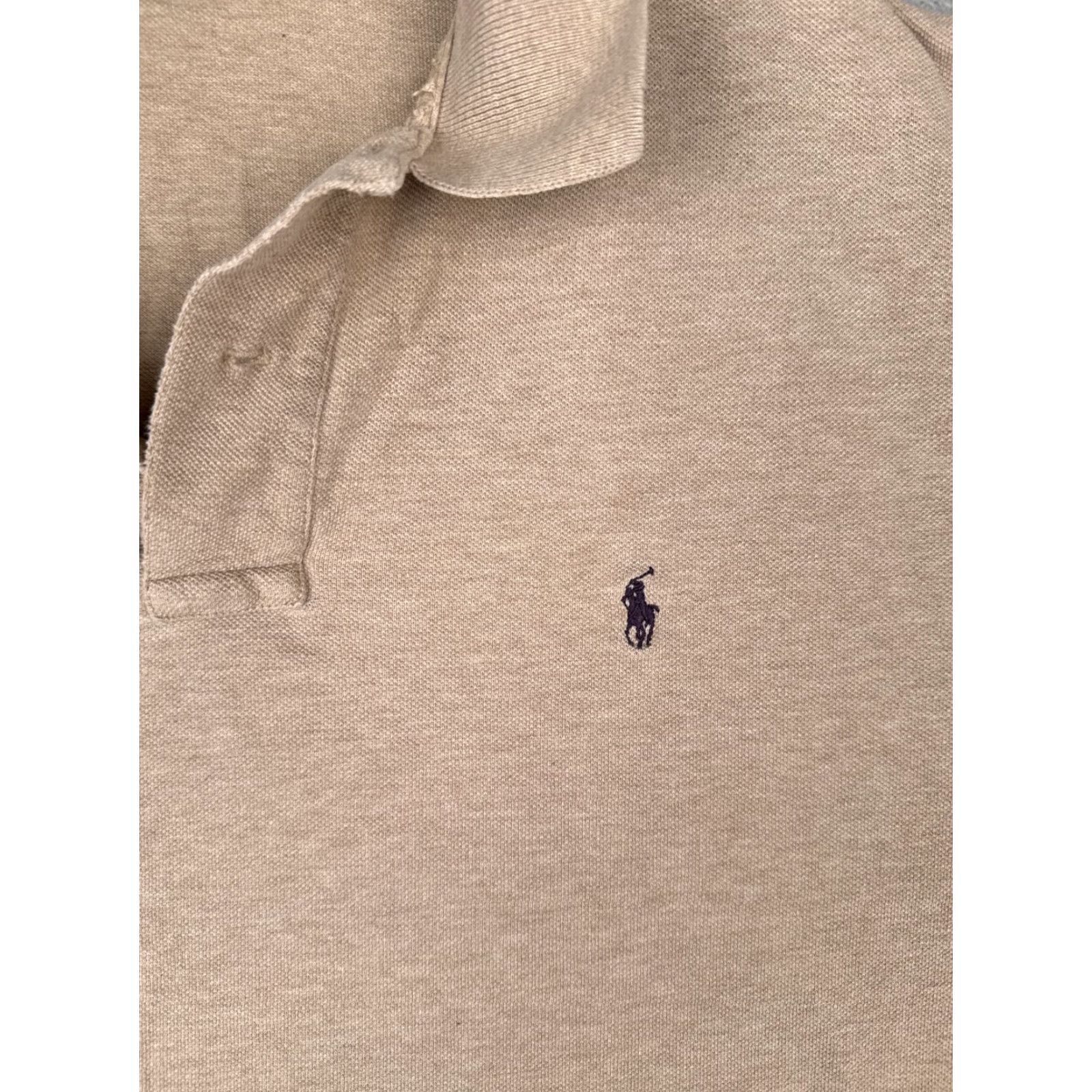 Ralph Lauren VINTAGE Ralph Lauren Polo Shirt Adult XL Beige 100% Cotton Short Sleeve Men Regular with Logo Embroidered, Polo, 90s Inspired, Sports, Golf Mens Size US XL / EU 56 / 4 - 6 Thumbnail