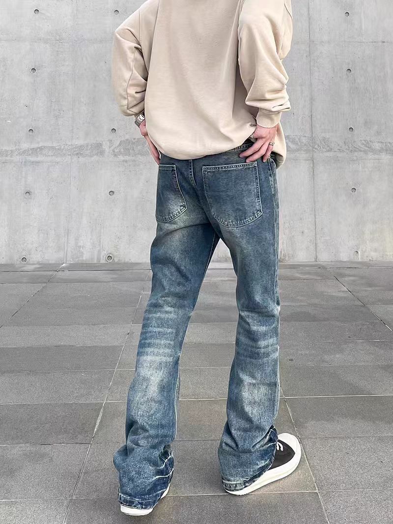 Japanese Brand × Jean Vintage washed straight leg micro flare jeans Size US 34 / EU 50 - 4 Thumbnail