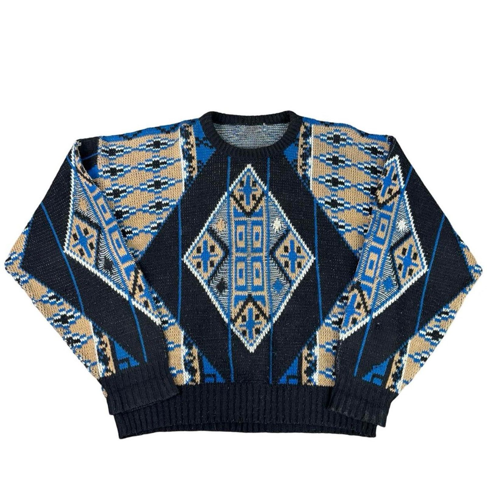 Carhartt Wip × Coogi × Vintage 90s Grandpa Eclectic Style Sweater Size US L / EU 52-54 / 3 - 1 Thumbnail