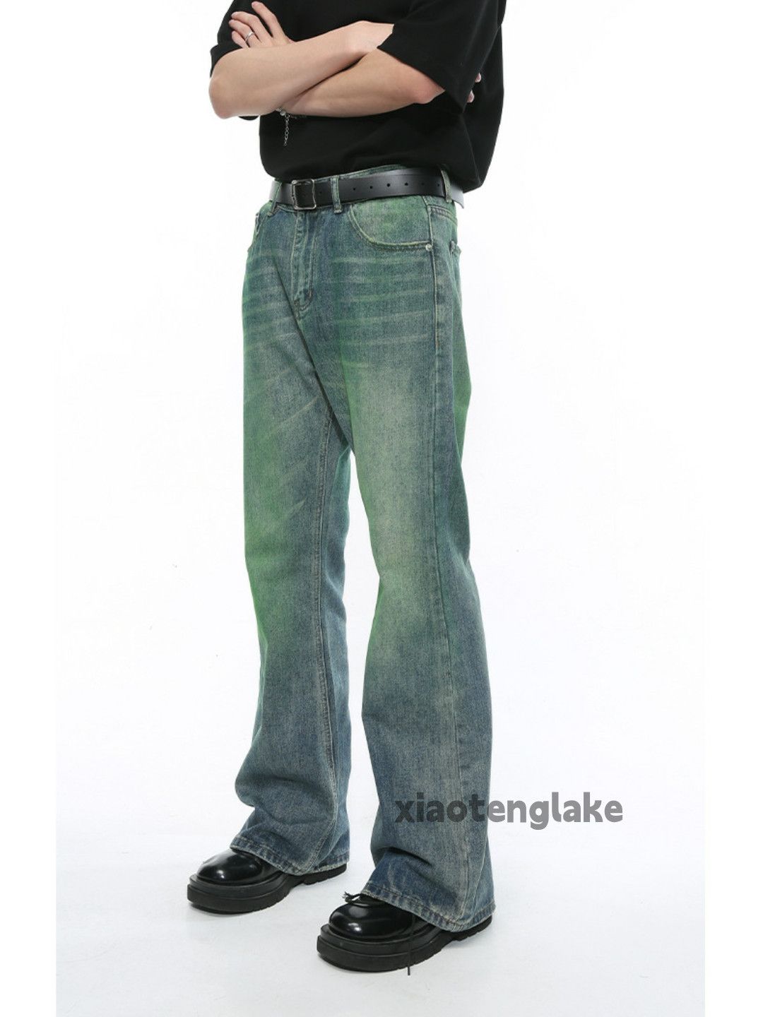 Jean × Vintage washed faded cleanfit yuppie bootcut flared jeans Size US 32 / EU 48 - 1 Thumbnail
