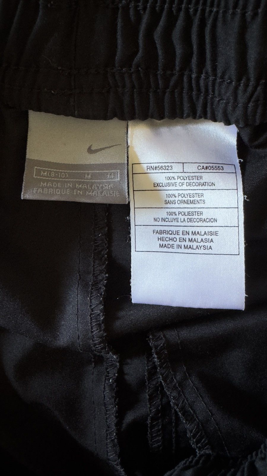 Nike × Vintage Black street pants Size US 30 / EU 46 - 2 Thumbnail