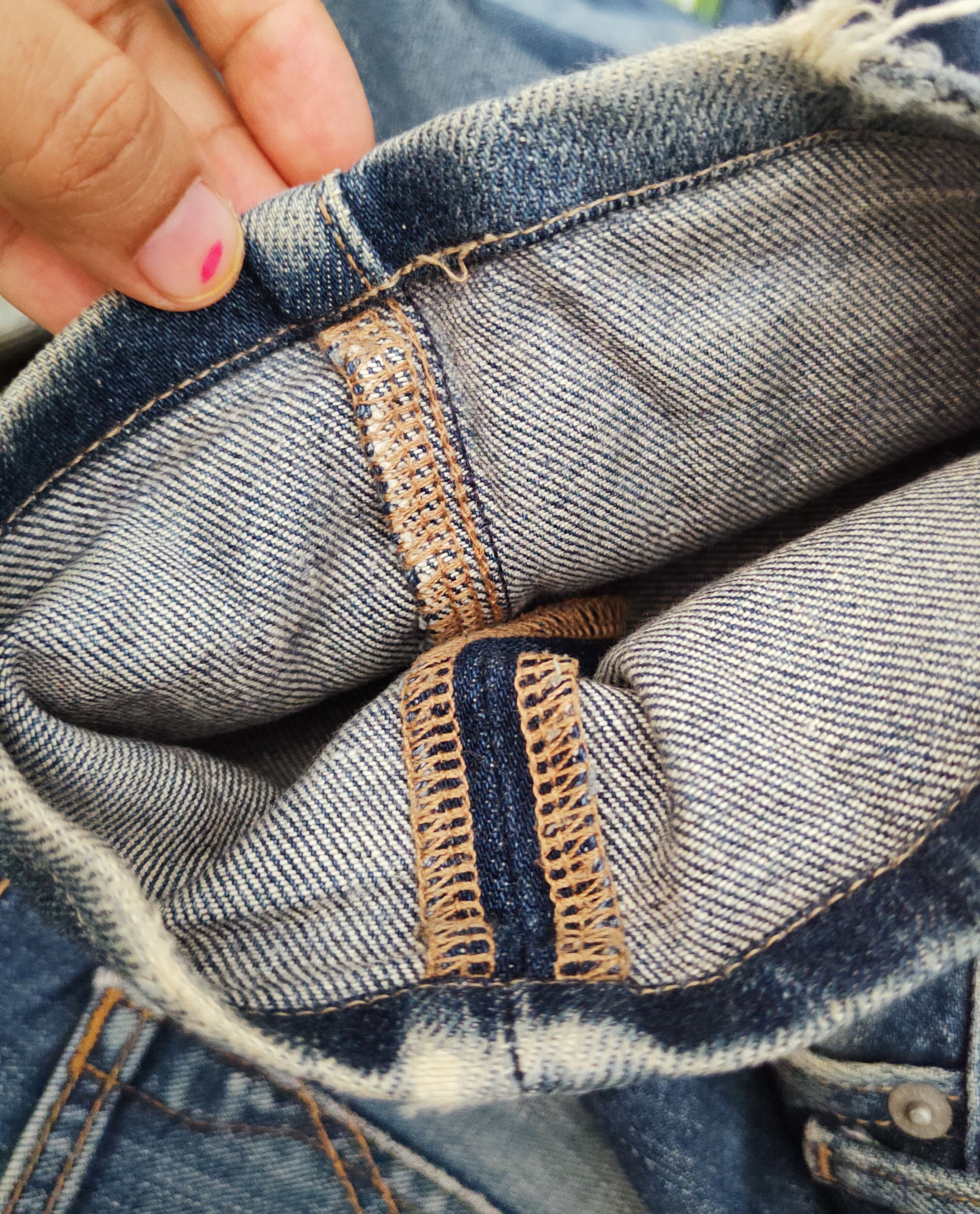 Japanese Brand Uniqlo fabric by kaihara Distressed Ripped Jeans #W940 Size US 33 - 12 Thumbnail