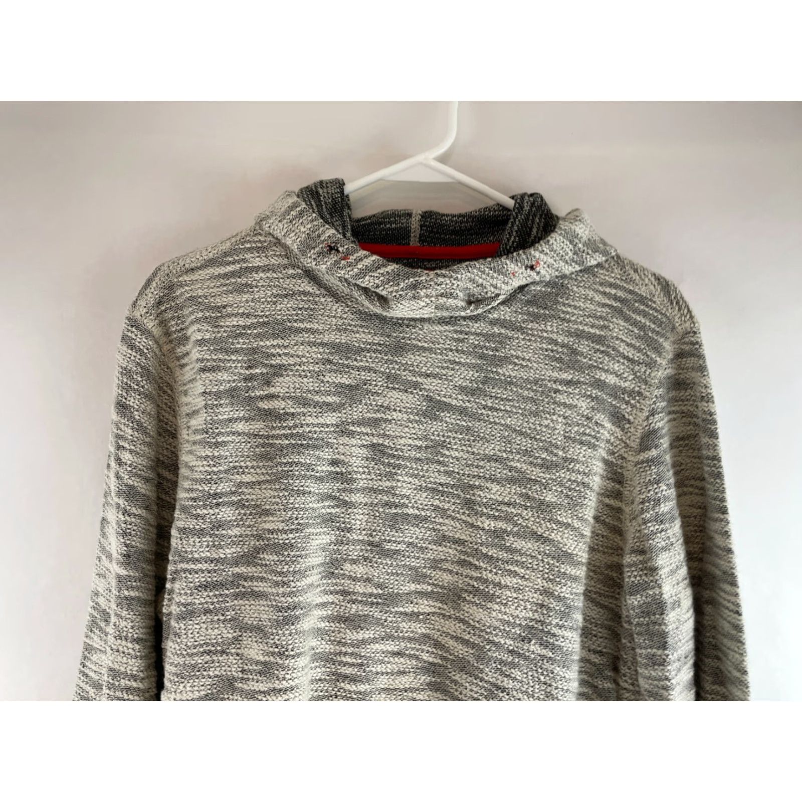 Vintage UNIONBAY Women's Size Medium Cream Gray Missing Hood String Sweater Size M / US 6-8 / IT 42-44 - 3 Thumbnail