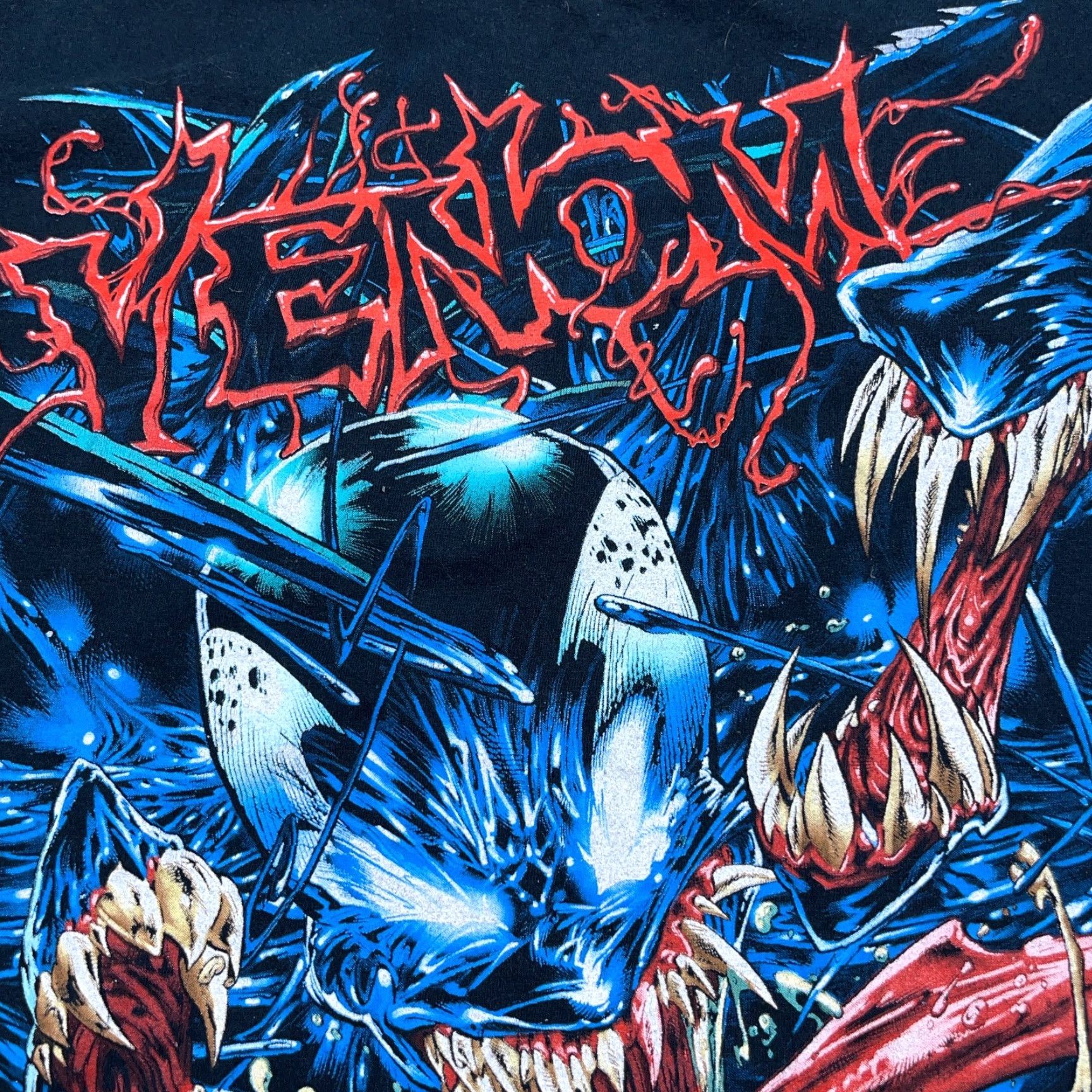 Mad Engine VINTAGE Mad Engine Spider-Man Venom Shirt Men L Black Graphic Print Tee Marvel Comics Adult Size US L / EU 52-54 / 3 - 5 Thumbnail