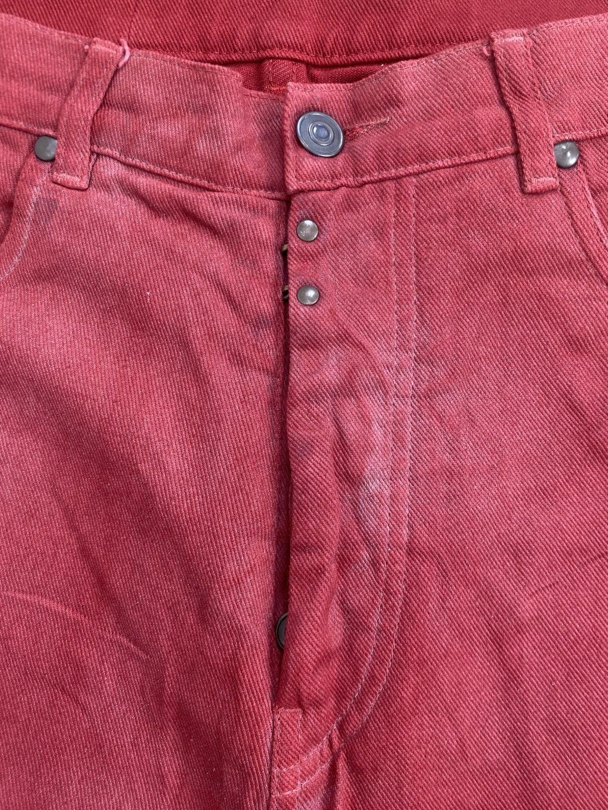 Maison Margiela Vintage Maison Martin Margiela Paris Red Denim Pants Luxury Size US 32 / EU 48 - 7 Thumbnail