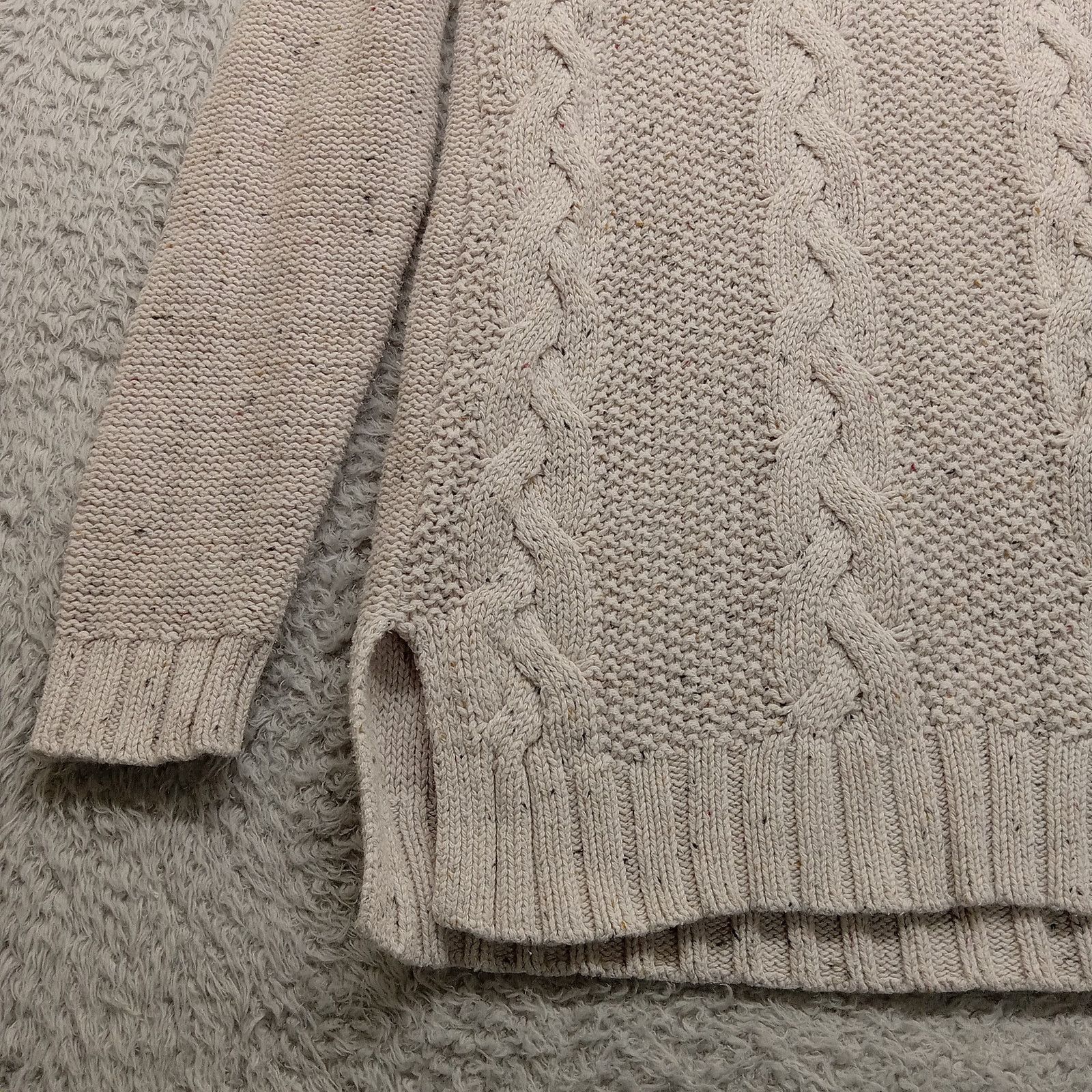 Old Navy Old Navy Cowl Sweater M Women's Long Sleeve Cable Knit Taupe Size M / US 6-8 / IT 42-44 - 4 Thumbnail