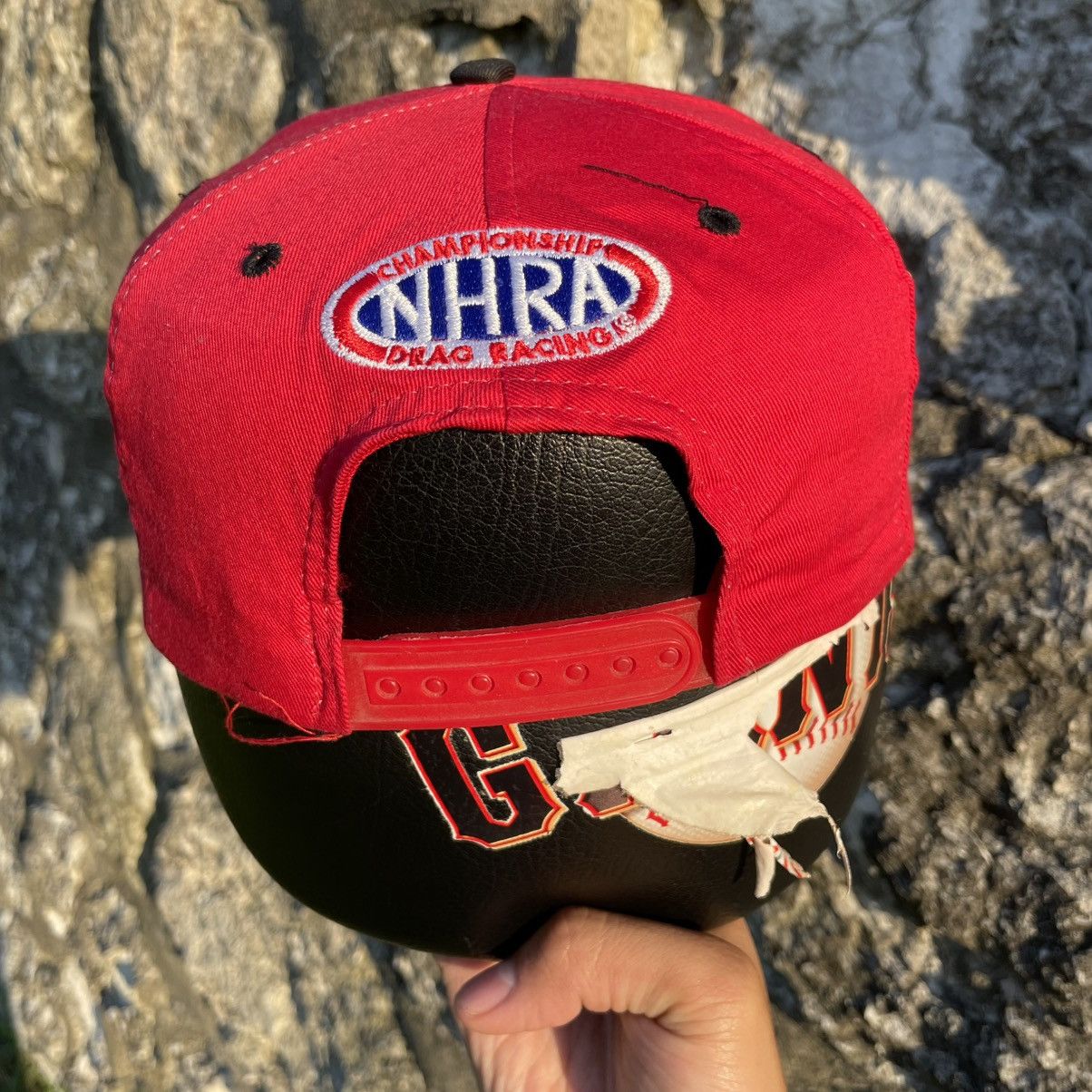 Other Vintage John Force NHRA 5 Time Champ Sharktooth Snapback Hat Size ONE SIZE - 2 Thumbnail