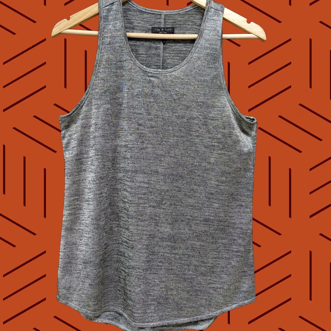 Rag & Bone rag & bone NEW YORK Tank Top Women Size M Gray Solid Knit Sleeveless Size M / US 6-8 / IT 42-44 - 1 Thumbnail