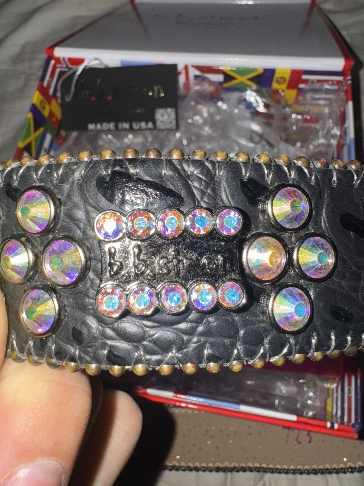 B.B. Simon Khayyam Black BB Simon Belt Size 32 - 3 Thumbnail