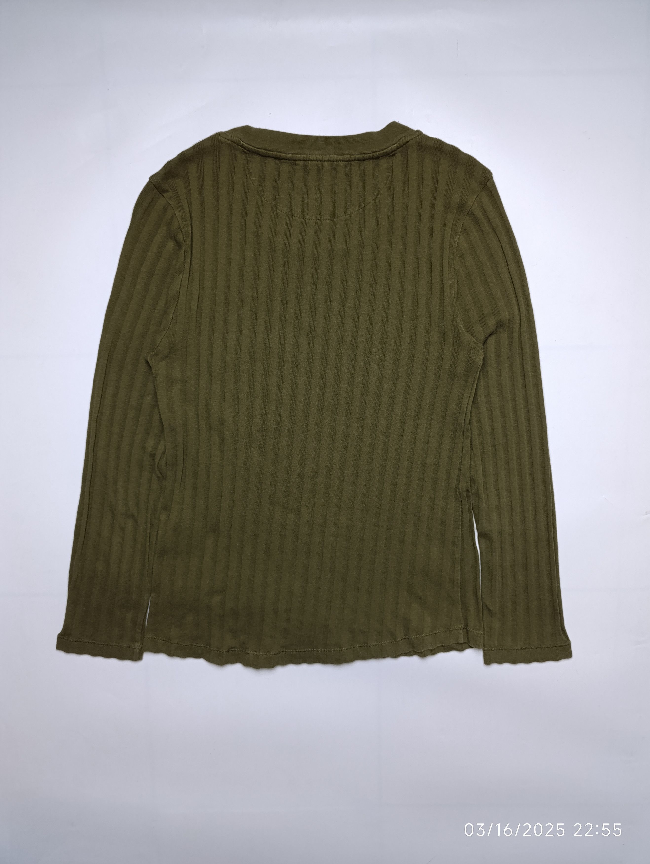 Loewe LOEWE ANAGRAM POCKET RIB-KNIT IN KHAKI GREEN Size M / US 6-8 / IT 42-44 - 2 Thumbnail