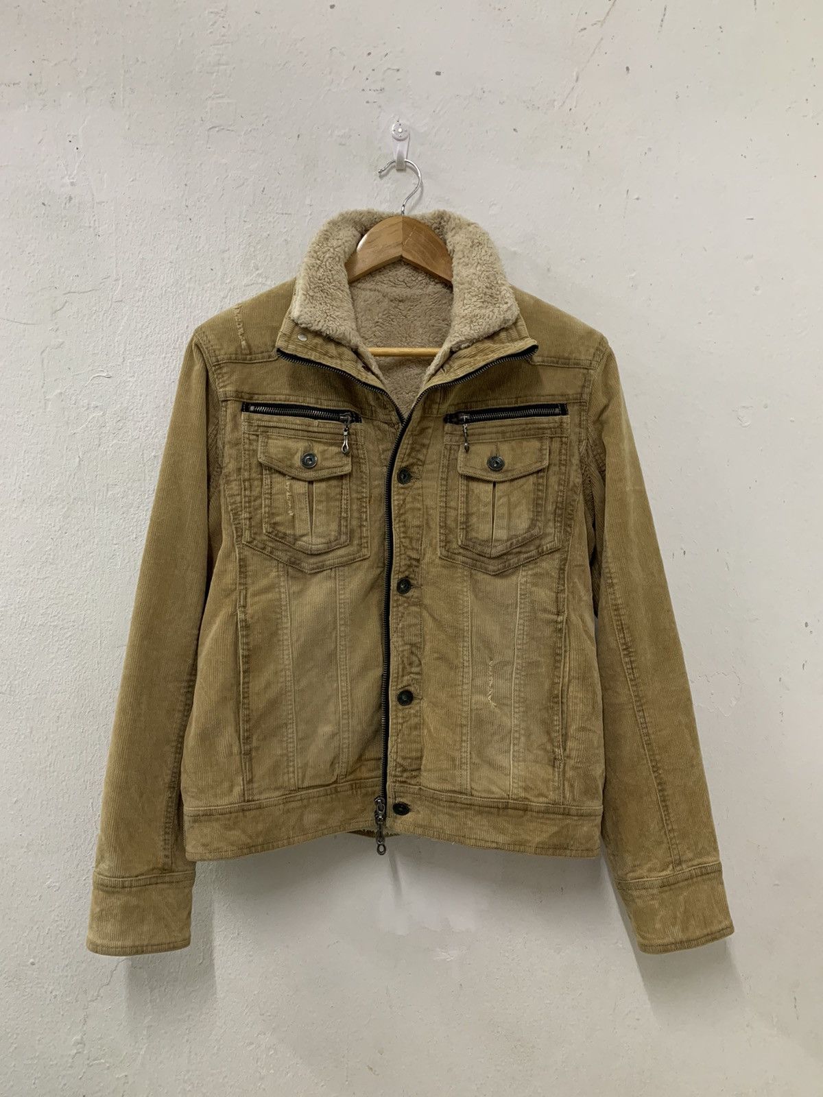 Japanese Brand × semanticdesign Semantic Design Corduroy Distressed Style Punk Jacket Size US S / EU 44-46 / 1 - 3 Thumbnail