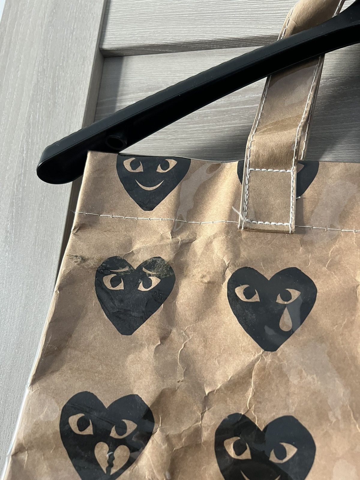 Comme des Garcons PLAY Comme des Garçons Play Holiday Emoji Paper/PVC Tote Bag Size ONE SIZE - 7 Thumbnail