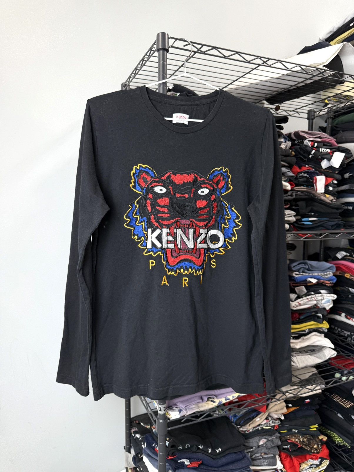 Kenzo Vintage Kenzo Embroidered Logo Longsleeve T Shirt Size US M / EU 48-50 / 2 - 1 Thumbnail