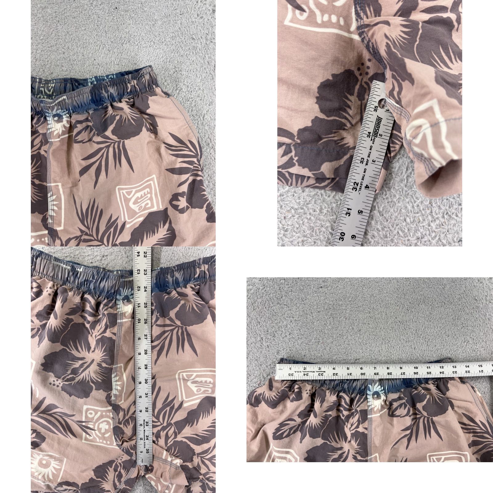 Tommy Bahama Tommy Bahama Swim Trunks Bottom Mens Medium Pink Blue Floral Lined 100% Nylon Pockets Lightweight Quick Dry Beach Aloha Designer Size US 31 - 8 Thumbnail