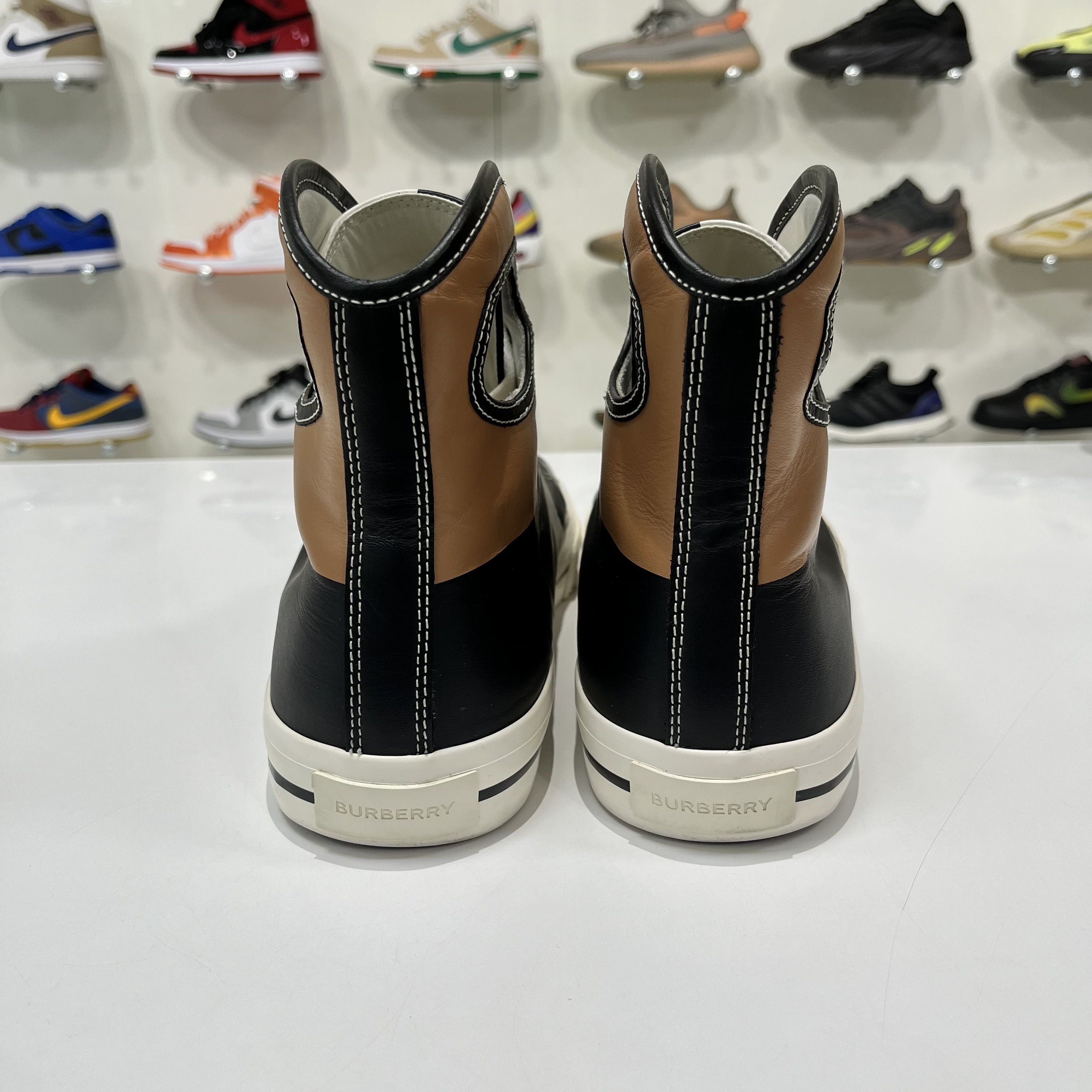 Burberry Burberry Larkhall High-Top Sneakers Check Print Leather Size US 12.5 / EU 45-46 - 5 Thumbnail