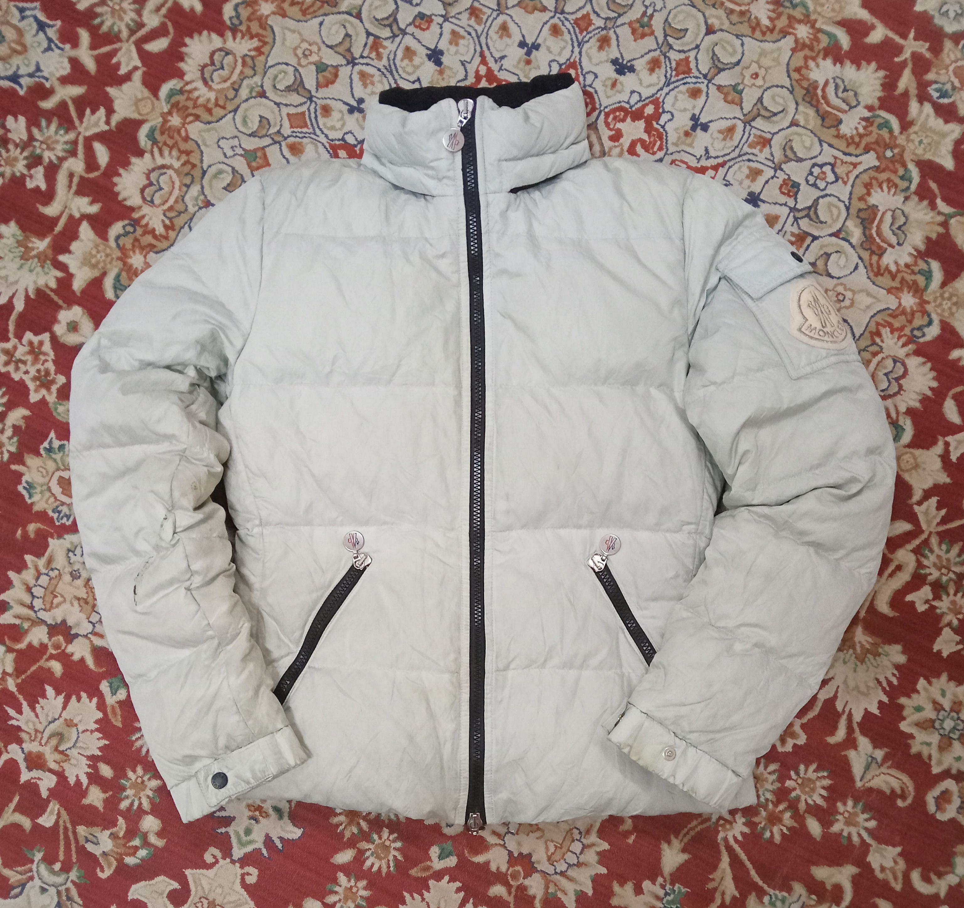 Moncler × Vintage MONCLER Astere Giubbotto Gray Hooded Down Puffer