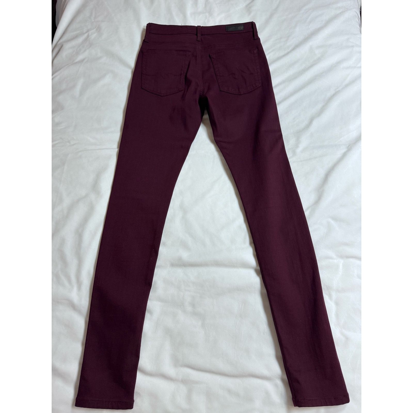 AG Adriano Goldschmied Adriano Goldschmied AG Farrah High-Rise Skinny Jeans Maroon Size 26" / US 2 / IT 38 - 2 Thumbnail
