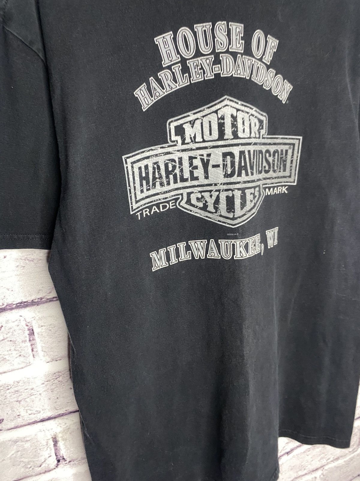Harley Davidson Mens Harley Davidson 2008 Overprint Logo Santa Bicker Tee Size US L / EU 52-54 / 3 - 17 Thumbnail