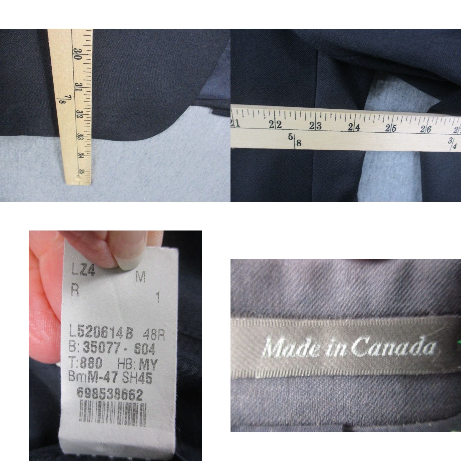 Ralph Lauren LAUREN RALPH LAUREN Wool Blazer Sport Jacket 46R Navy Blue Size 46R - 8 Thumbnail