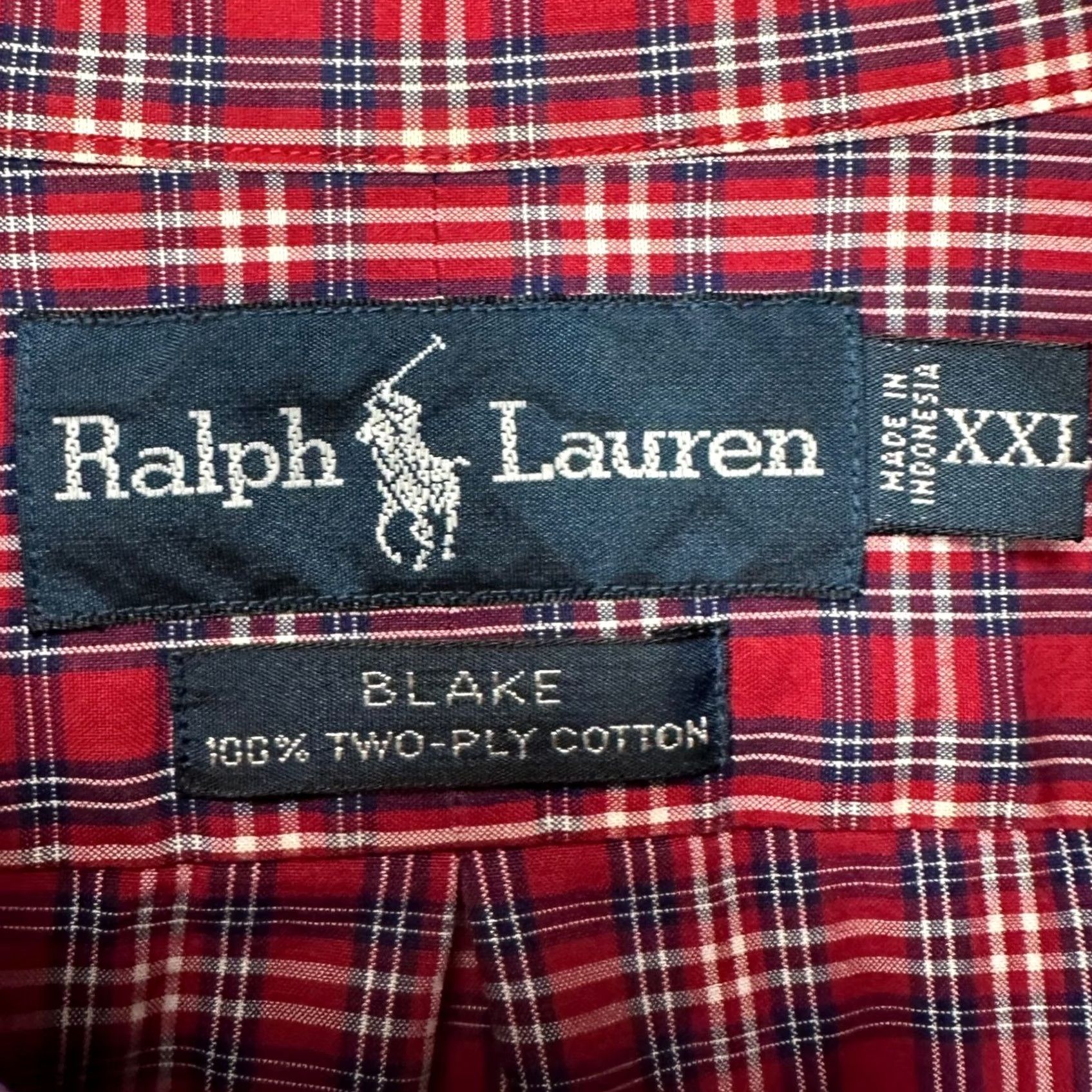Ralph Lauren Ralph Lauren Button-Down Shirt 2XL Adult Mens Plaid Red Blue Pony Casual Size US XXL / EU 58 / 5 - 5 Thumbnail