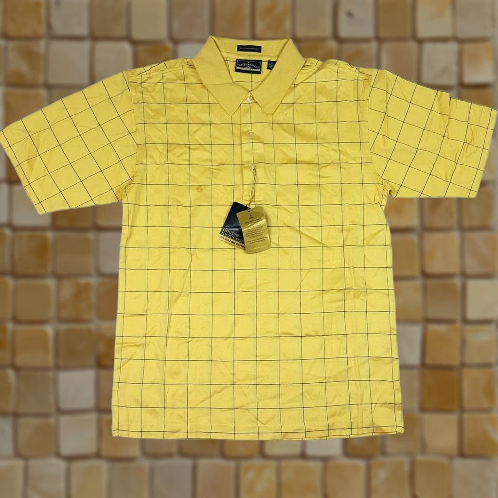 Vintage VINTAGE Outer Banks Yellow Checkered Plaid Golf Short Sleeve Polo Shirt Mens Size S Size US S / EU 44-46 / 1 - 1 Thumbnail