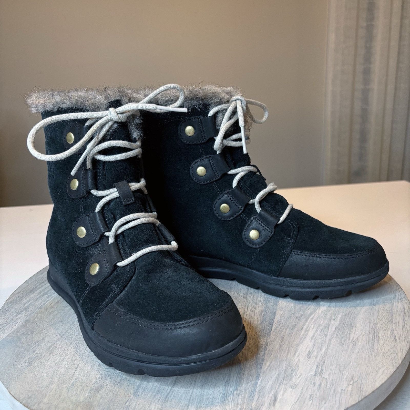 SOREL Sorel Explorer Next Joan Women's Black Suede Boots Size 8.5 Size US 8.5 / IT 38.5 - 2 Thumbnail