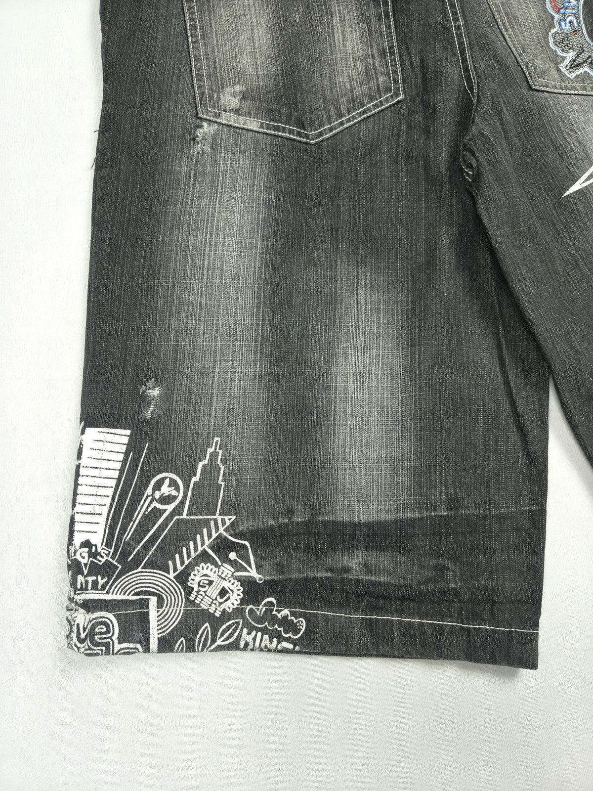Southpole Five Jungle & Co Graphic Denim Shorts Y2K Streetwear (061) Size US 36 / EU 52 - 11 Thumbnail