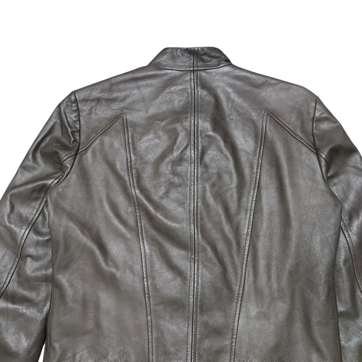 Helmut Lang Helmut Lang Leather Biker Jacket Green Washed Size M / US 6-8 / IT 42-44 - 10 Thumbnail