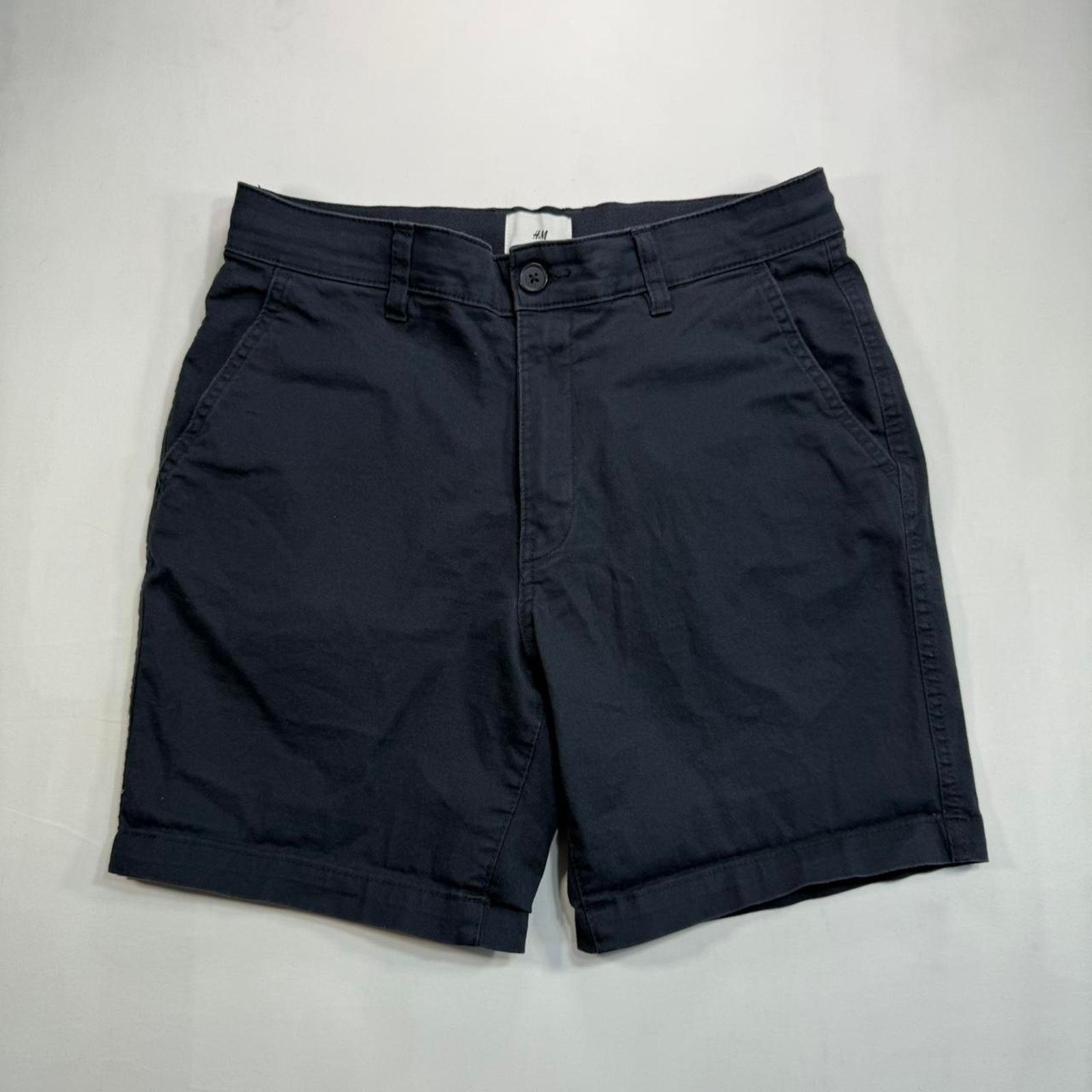 H&M Men’s Navy Blue / Black H&M Chino Shorts sz S Size US 30 / EU 46 - 1 Thumbnail