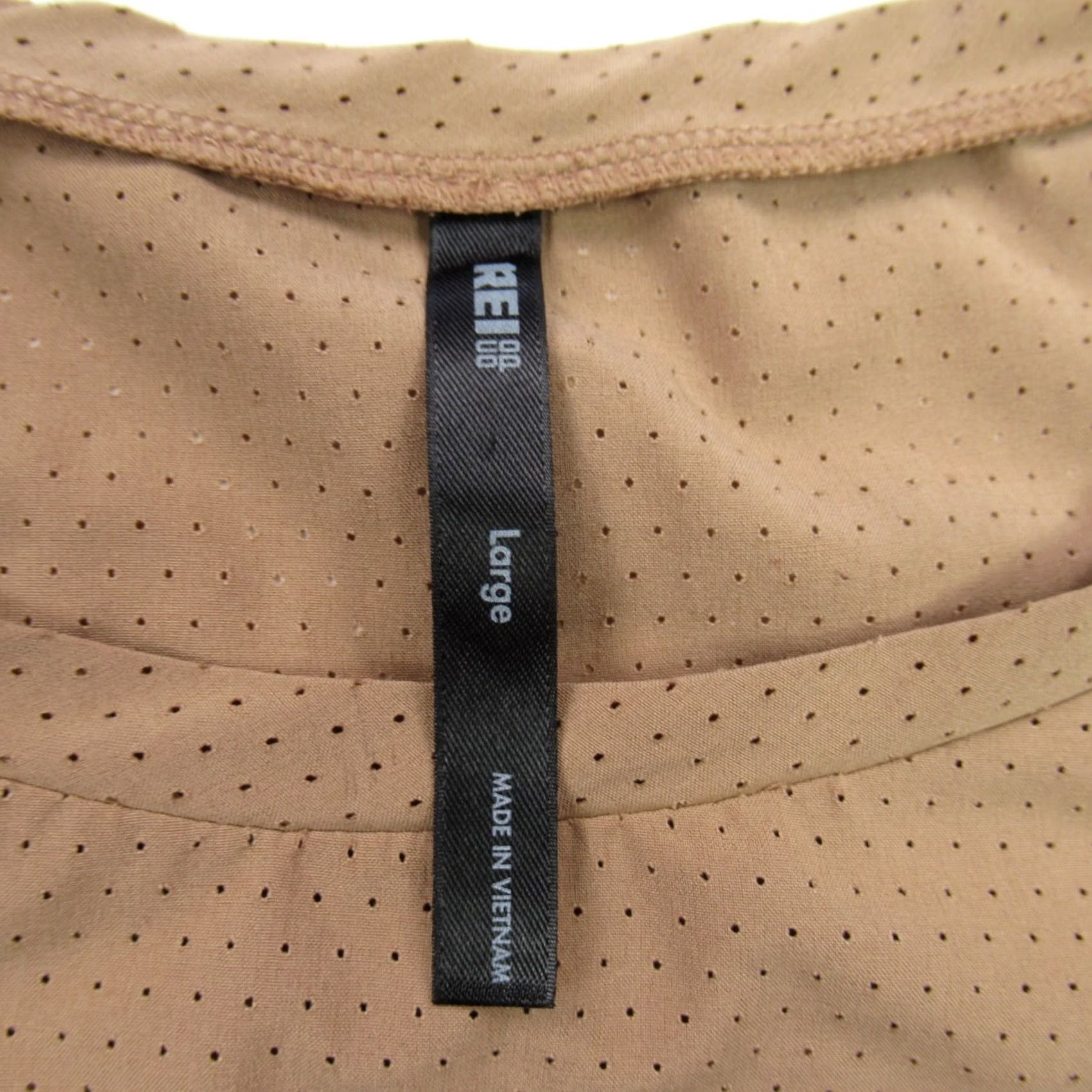 Vintage REI Shirt Womens L Short Sleeve Crew Neck Pullover Brown Lightweight Stretch Casual T-Shirt Basic Outdoor All Seasons Mens Womens Girls Boys - Size L / US 10 / IT 46 - 3 Thumbnail
