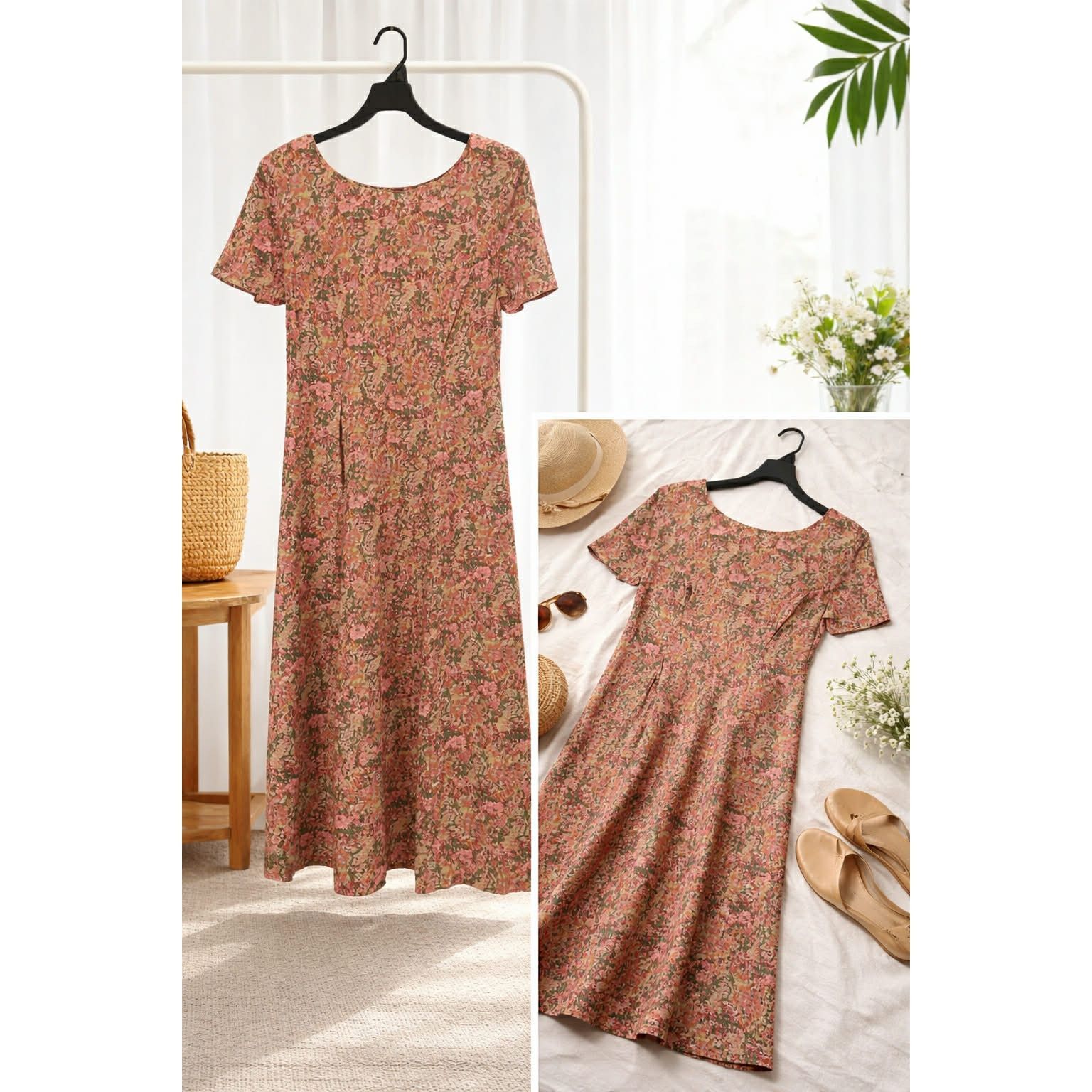 Other VTG E.D. Michaels Melanie Drucker Floral A Line Dress 9/10 Size M / US 6-8 / IT 42-44 - 1 Thumbnail