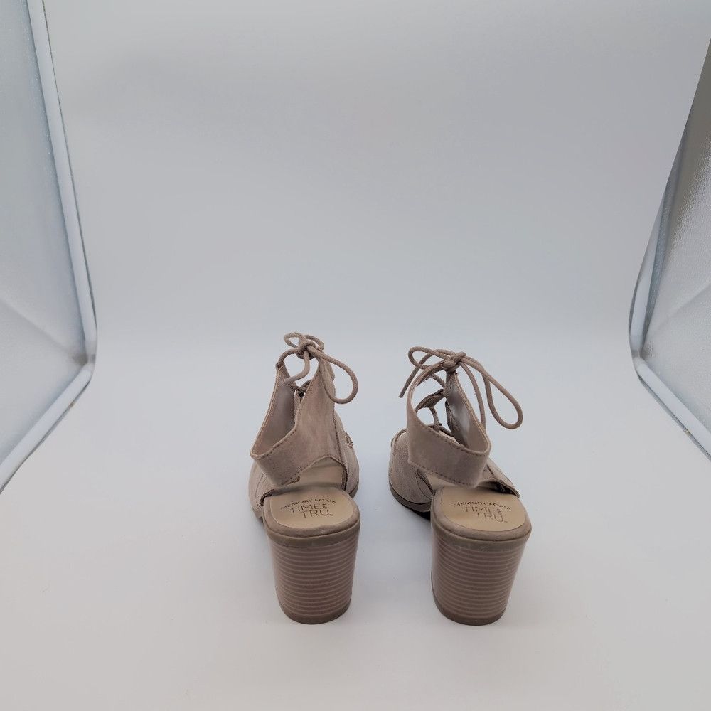 Other Elegant Tan Block Heel Sandals Sz 7.5 Memory Foam Size US 7.5 / IT 37.5 - 4 Thumbnail