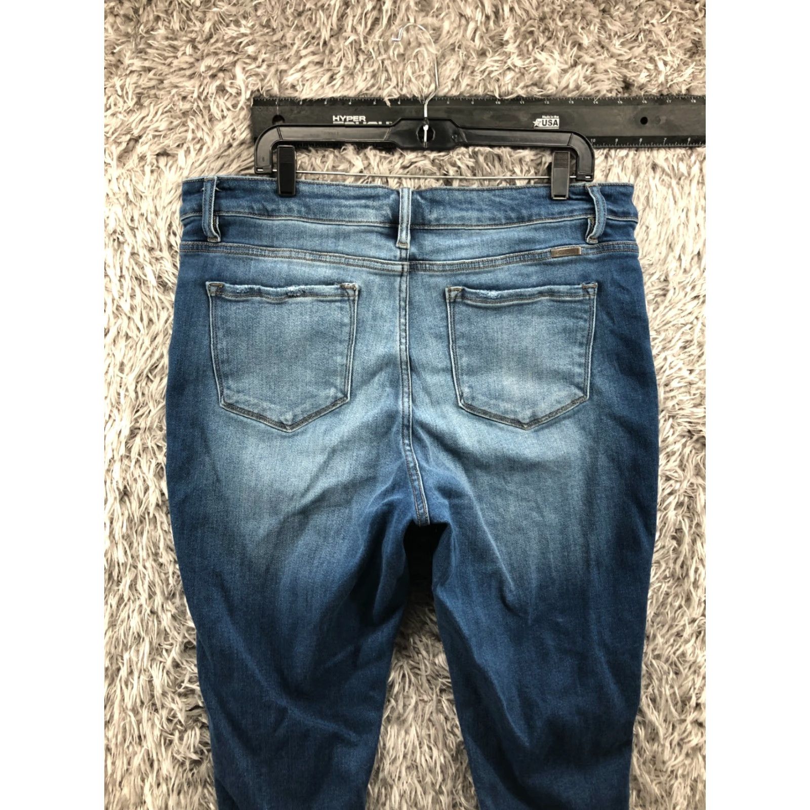 Vintage KanCan Skinny Jeans Womens 3XL Medium Wash Blue Button Fly Size 40" / US 18 - 7 Thumbnail