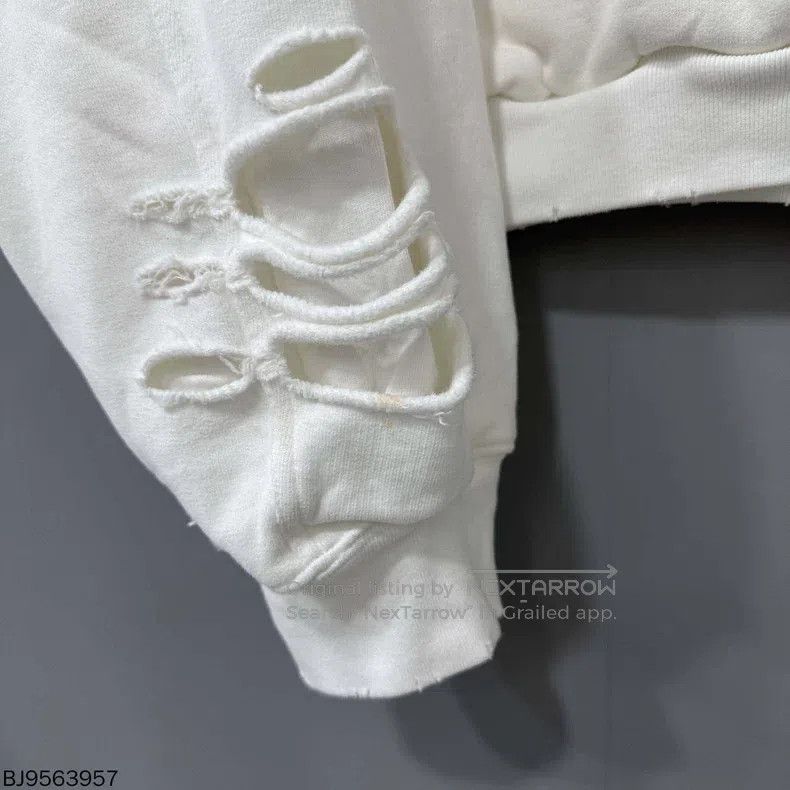 Balenciaga Balenciaga Heavy Destroyed Double Layer Letter Logo Hoodie Size US L / EU 52-54 / 3 - 5 Thumbnail