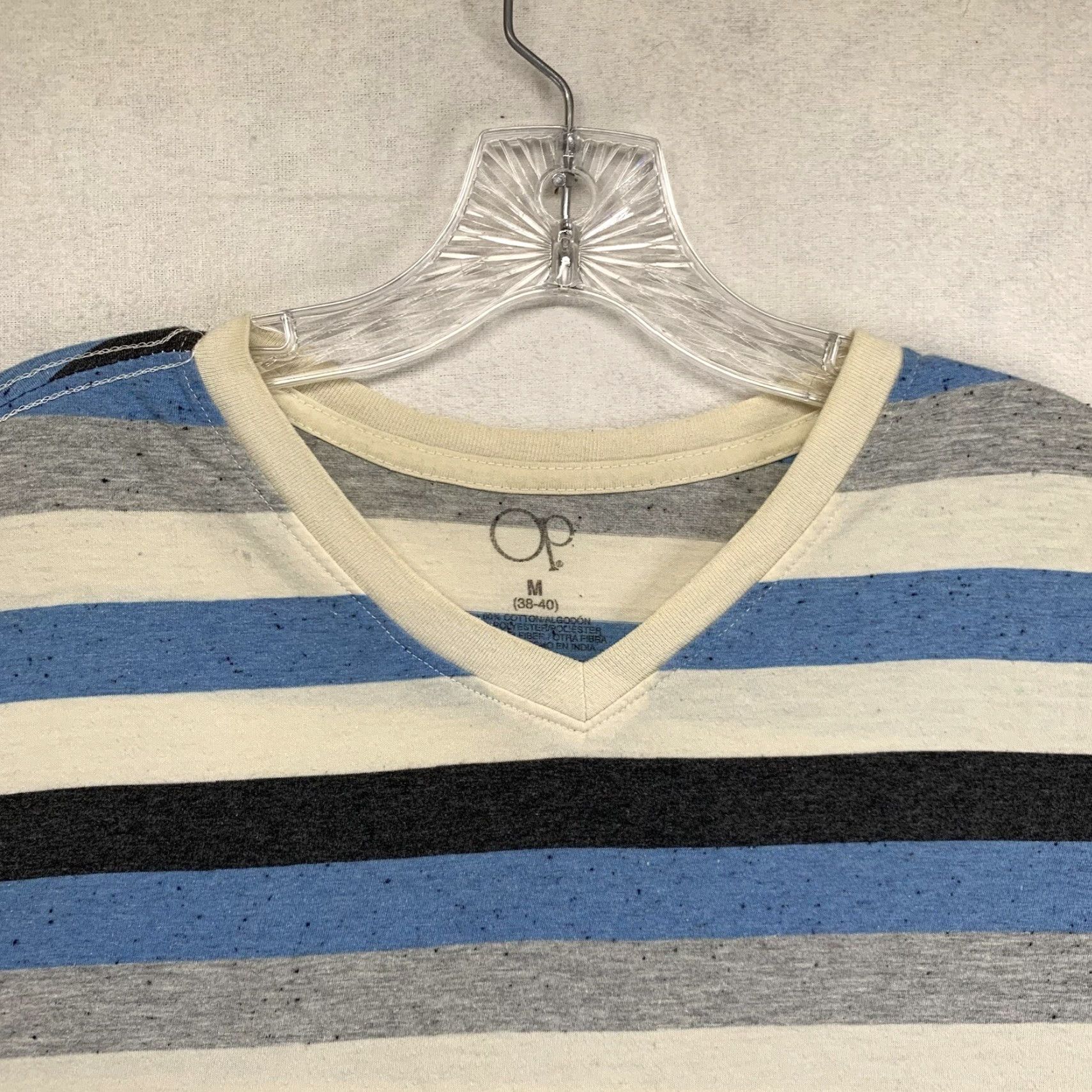 Ocean Pacific VINTAGE Ocean Pacific T-Shirt Men’s Small Short Sleeve Cotton Blend Striped V-Neck Surfer Style The Ramones Men Size US S / EU 44-46 / 1 - 6 Thumbnail