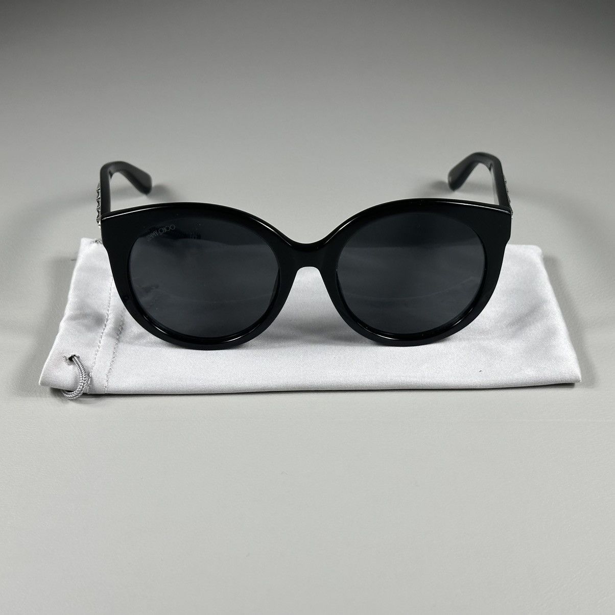 Jimmy Choo Jimmy Choo ASTAR/F/S 54_19_135 Cat Eye Black Sunglasses Size ONE SIZE - 1 Thumbnail