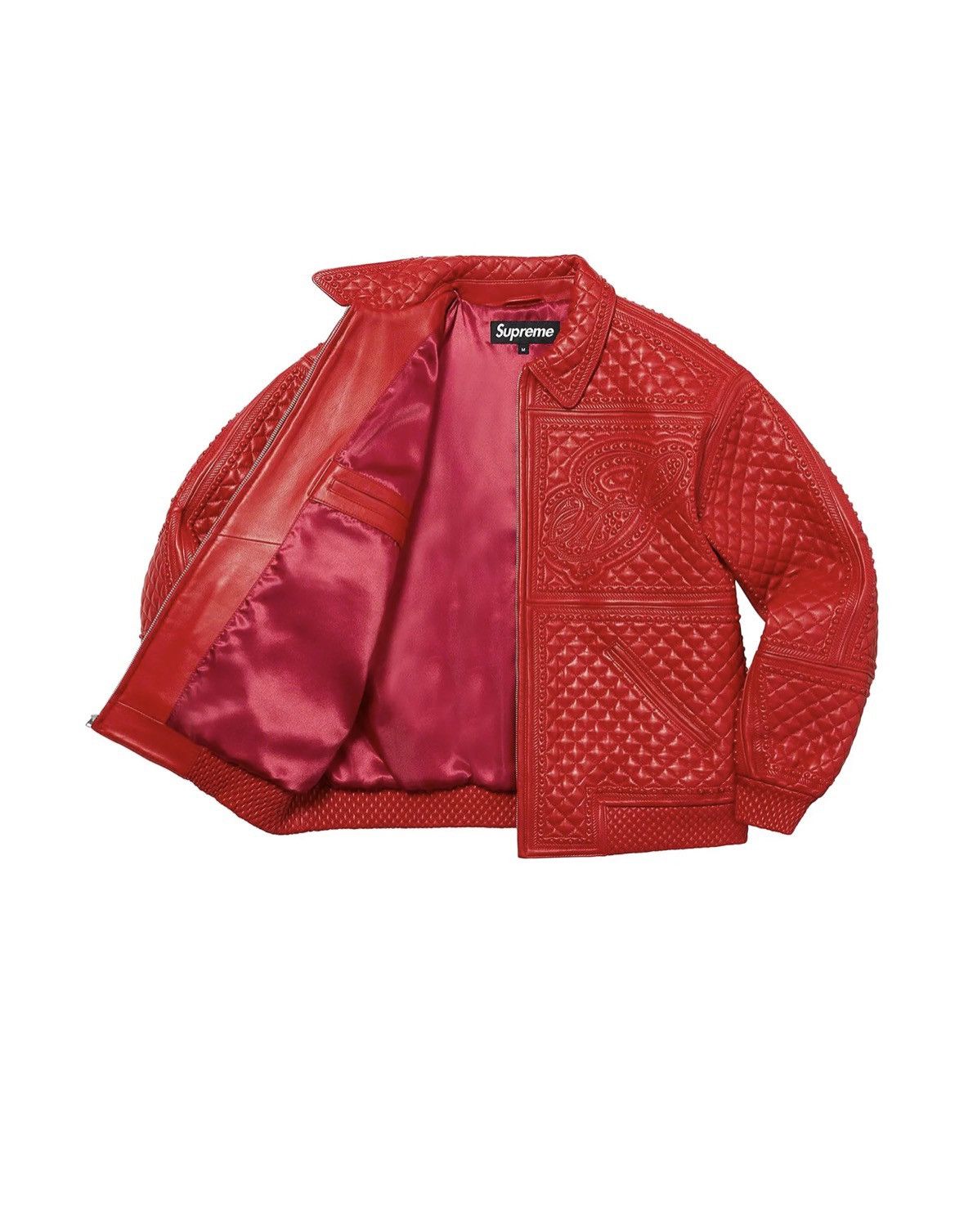 Supreme Supreme studded quilted red leather jacket Size US L / EU 52-54 / 3 - 3 Thumbnail