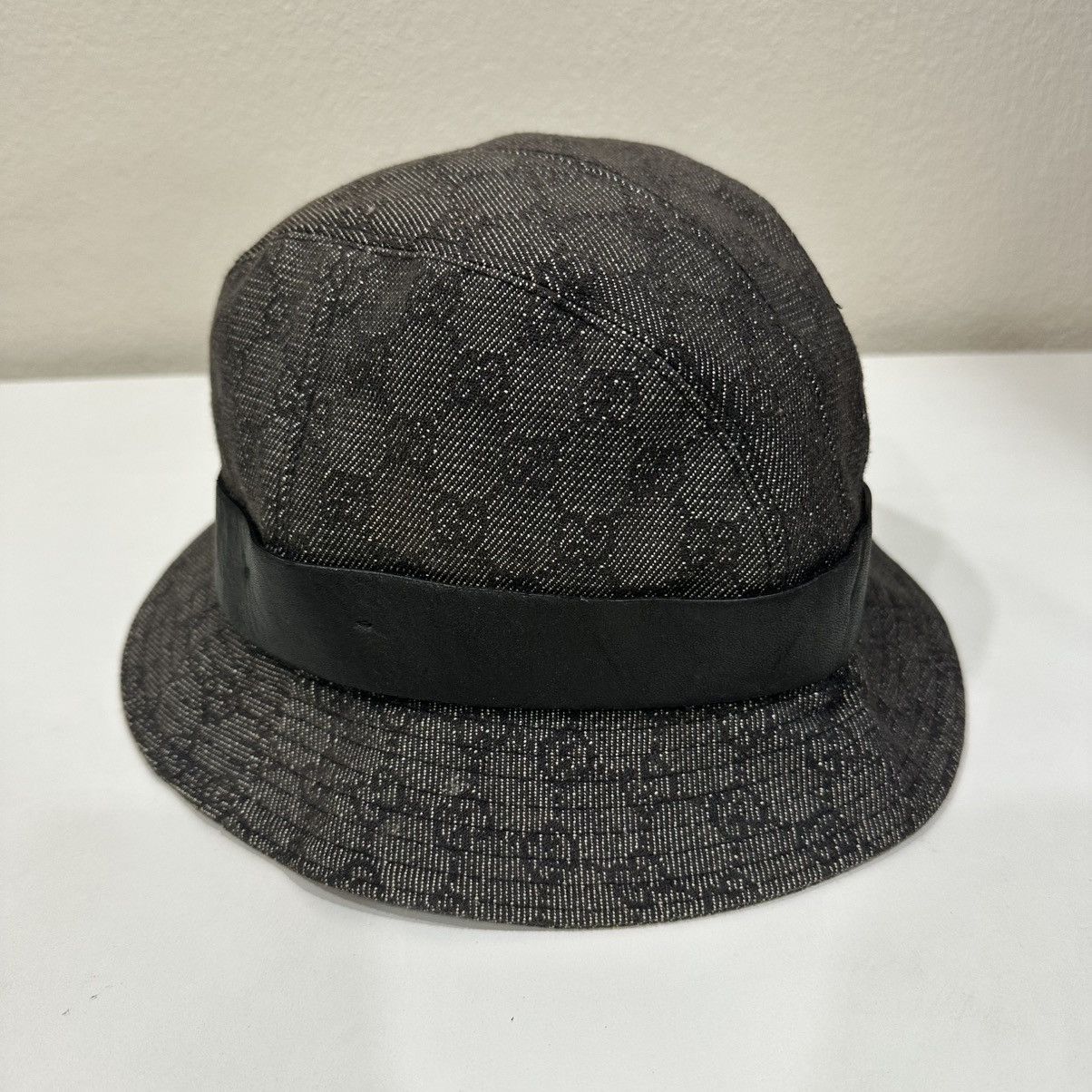 Gucci ‼️YES‼️ GUCCI GG BLACK MONOGRAM BUCKET HAT L SIZE Size ONE SIZE - 3 Thumbnail
