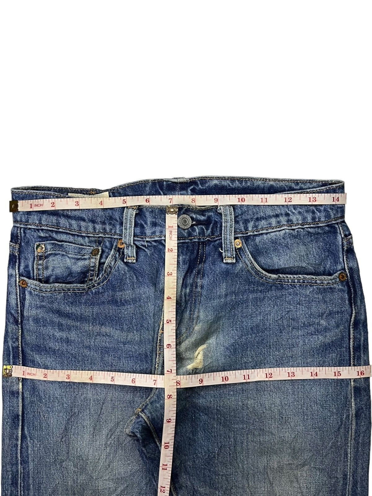 Levi's Vintage Levis 511 Big E Selvedge Mud Wash Slim Jeans Size US 29 - 13 Thumbnail