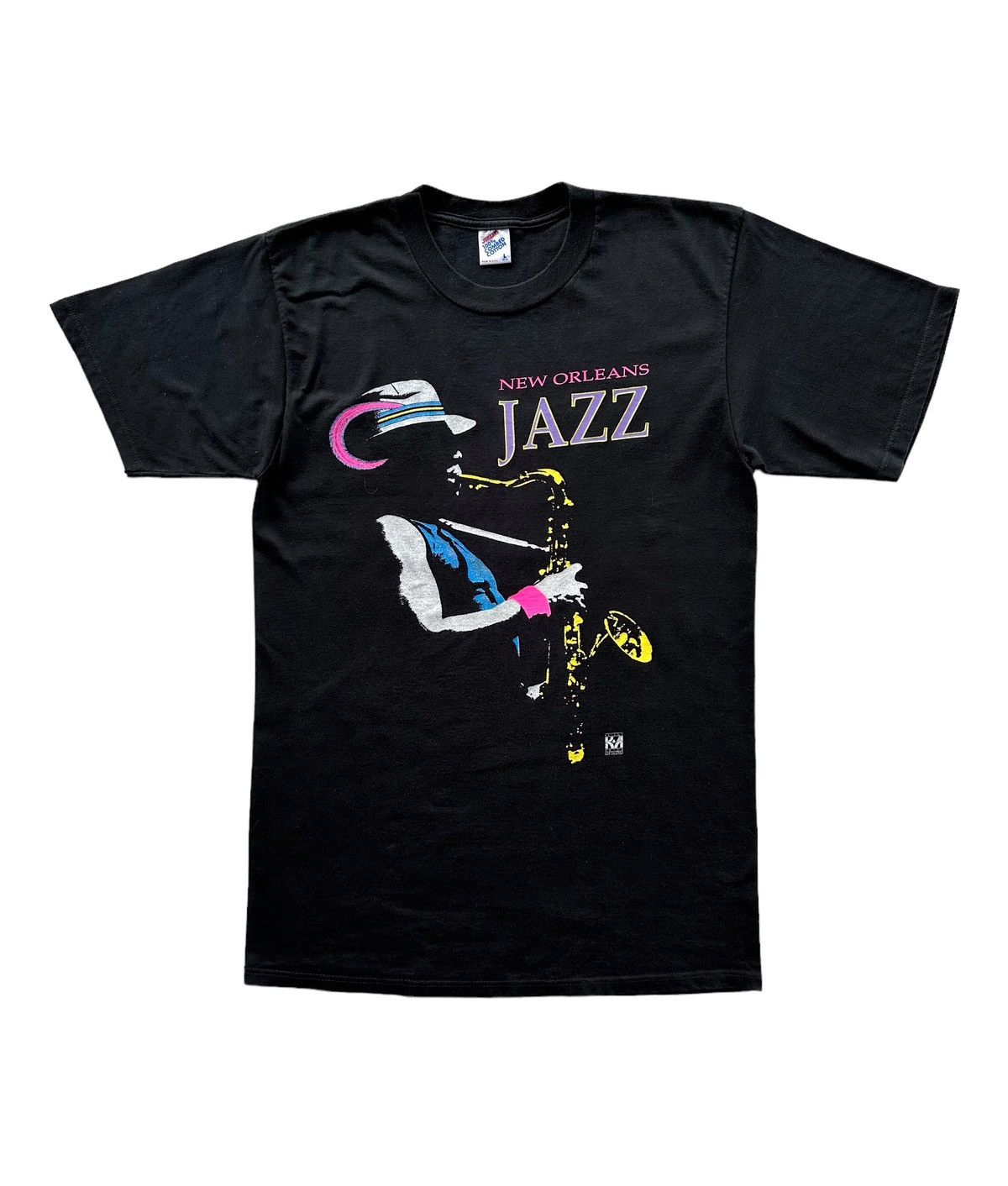 Vintage Vintage Kelley Abide New Orleans Jazz T Shirt Size US L / EU 52-54 / 3 - 1 Thumbnail