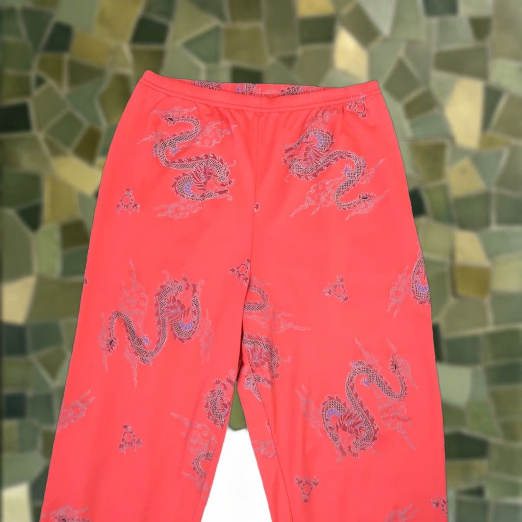 Vintage VINTAGE 90s Soft Wear red dragon lounge pajama pants M Women Lounge Pants 90s Womens Size 32" / US 10 / IT 46 - 1 Thumbnail