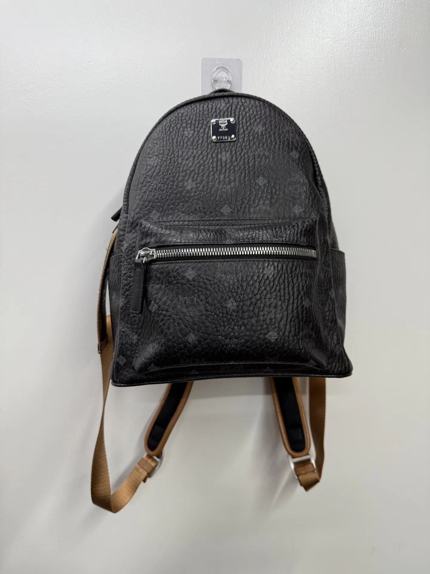 MCM MCM Studded Black All Over Print Small Backpack Size ONE SIZE - 1 Thumbnail