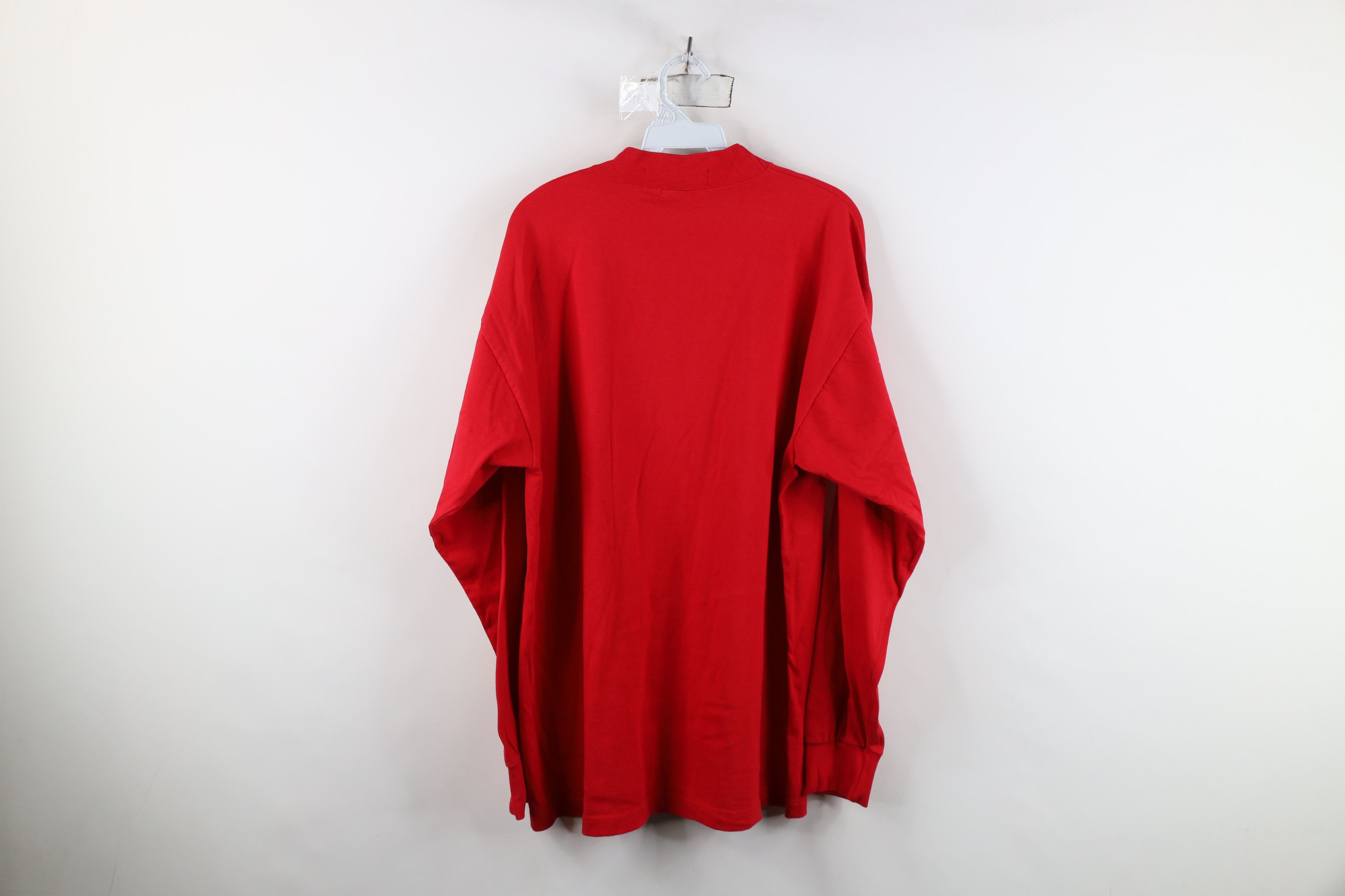 Vintage Vintage 90s Viper Car Mock Neck Long Sleeve T-Shirt Red Size US L / EU 52-54 / 3 - 11 Thumbnail