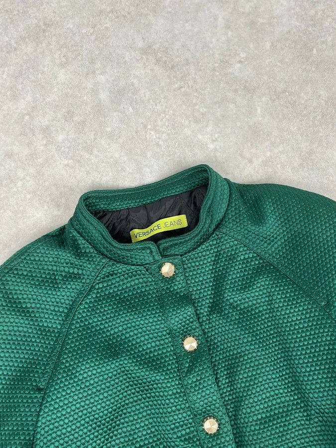 Versace Versace Italian Green Bomber Royal Jacket Size XS / US 0-2 / IT 36-38 - 6 Thumbnail