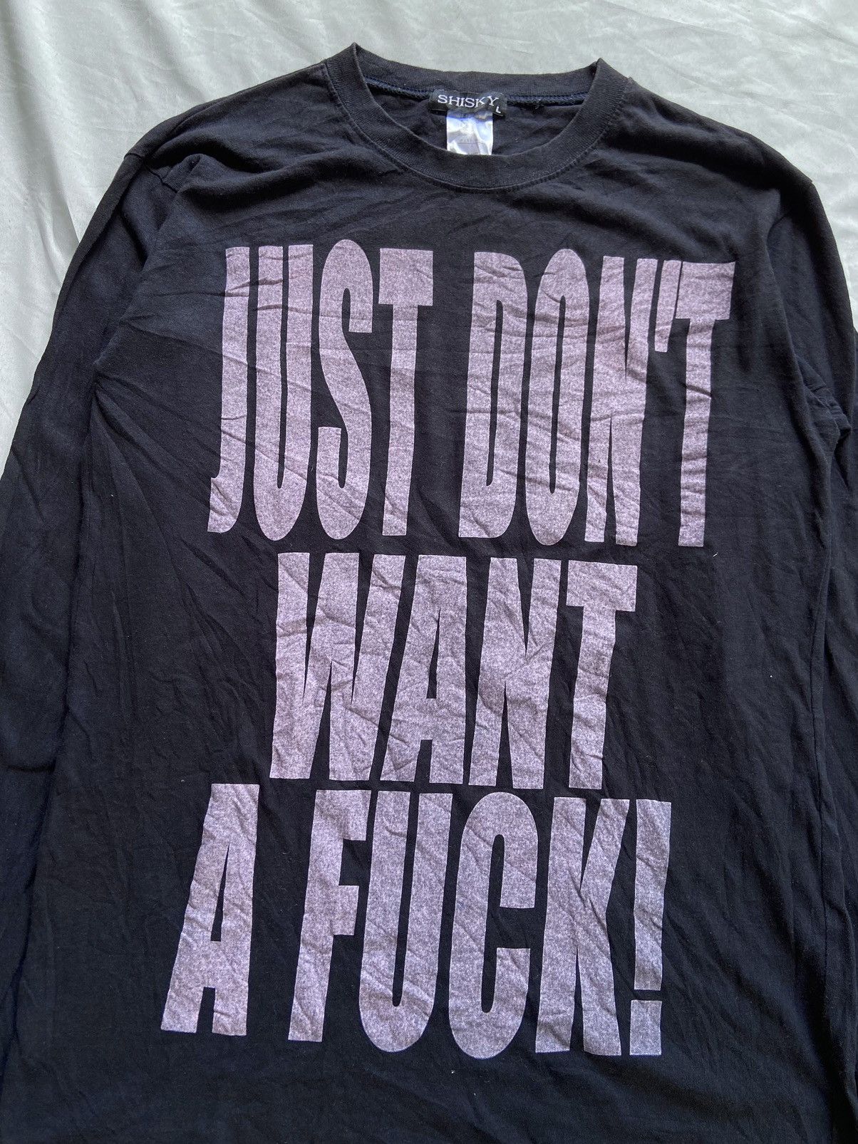 Japanese Brand JUST DONT WANT A FU⚡️K LONG SLEEVE Size US XL / EU 56 / 4 - 2 Thumbnail