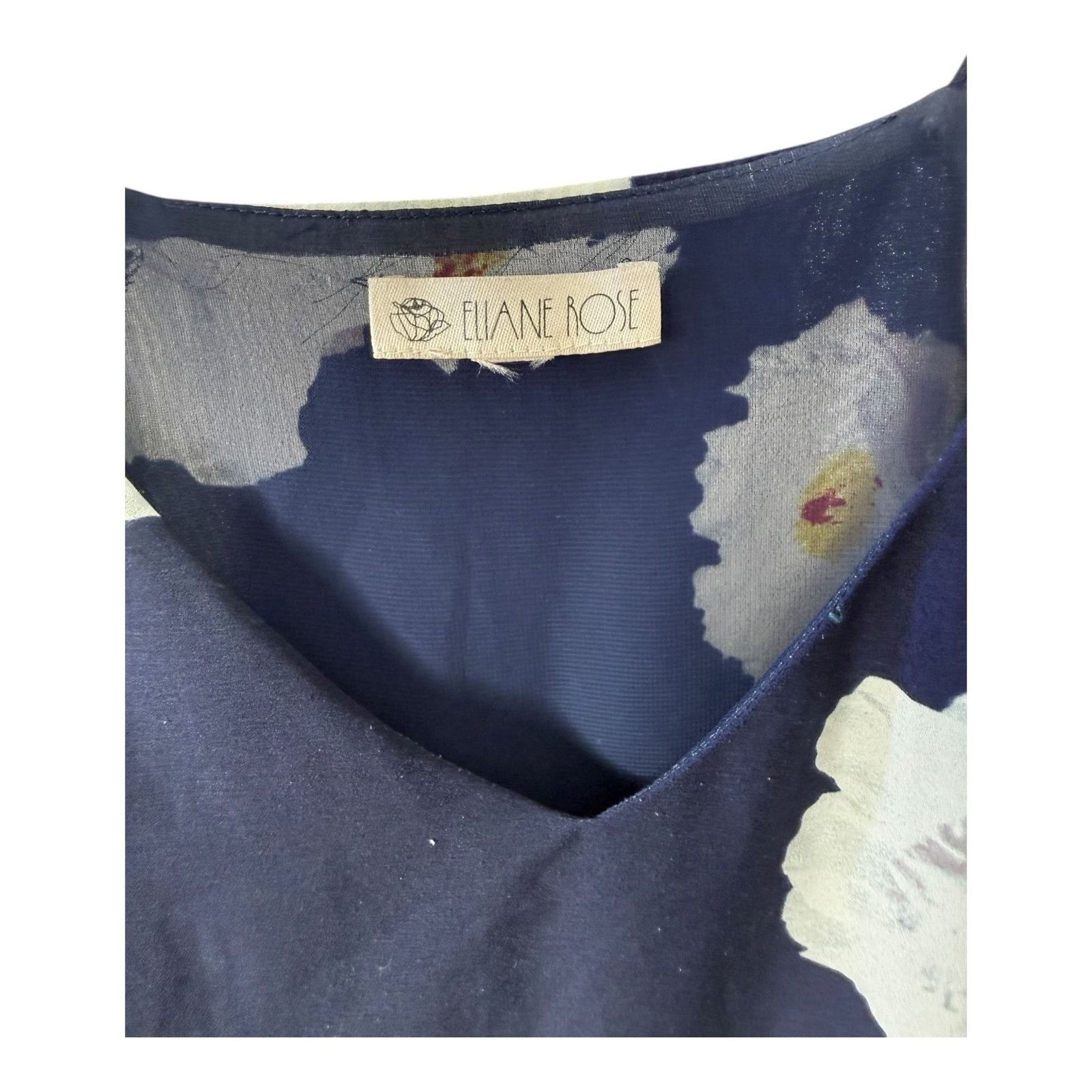 Other Eliane Rose Navy Blue Floral Maxi Dress with Spaghetti Strap Size M / US 6-8 / IT 42-44 - 2 Thumbnail