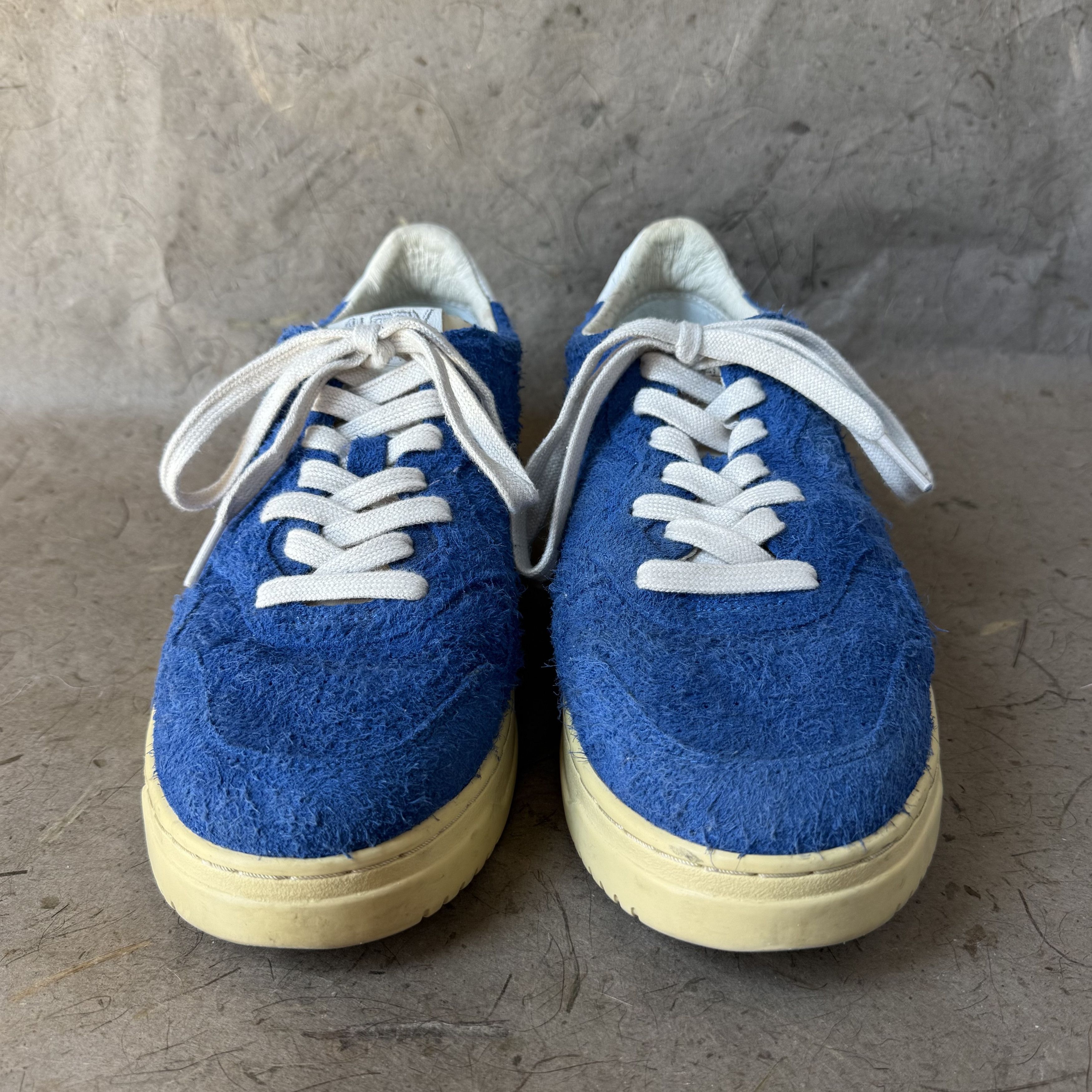 AUTRY Autry medalist leather-trimmed textured suede sneakers Size US 9 / EU 42 - 1 Thumbnail